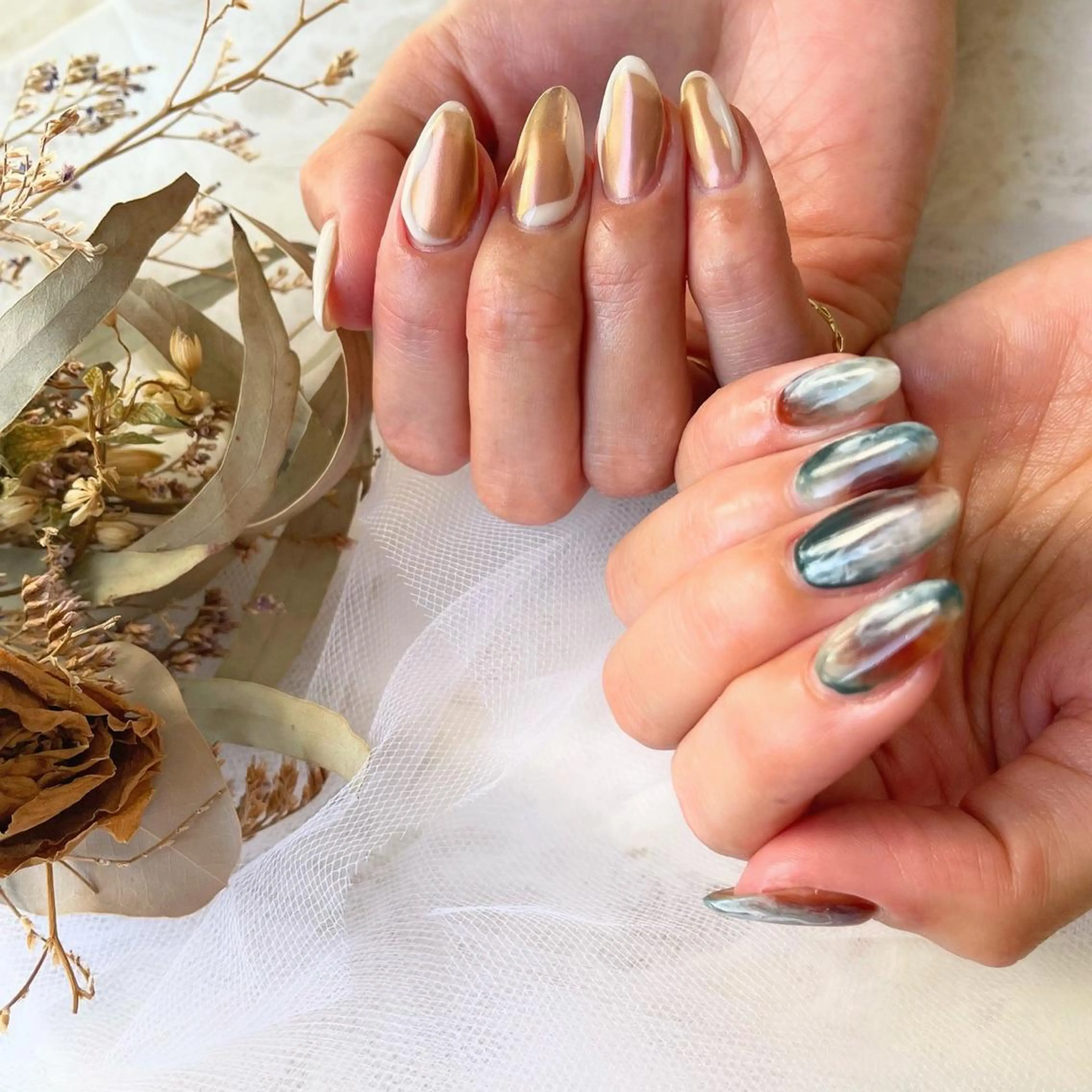 ネイル アニマル柄 アートネイル オーロラネイル フットネイル フレンチネイル ハンドネイル フットネイル nail salon mieux(ミュー)のネイルデザイン