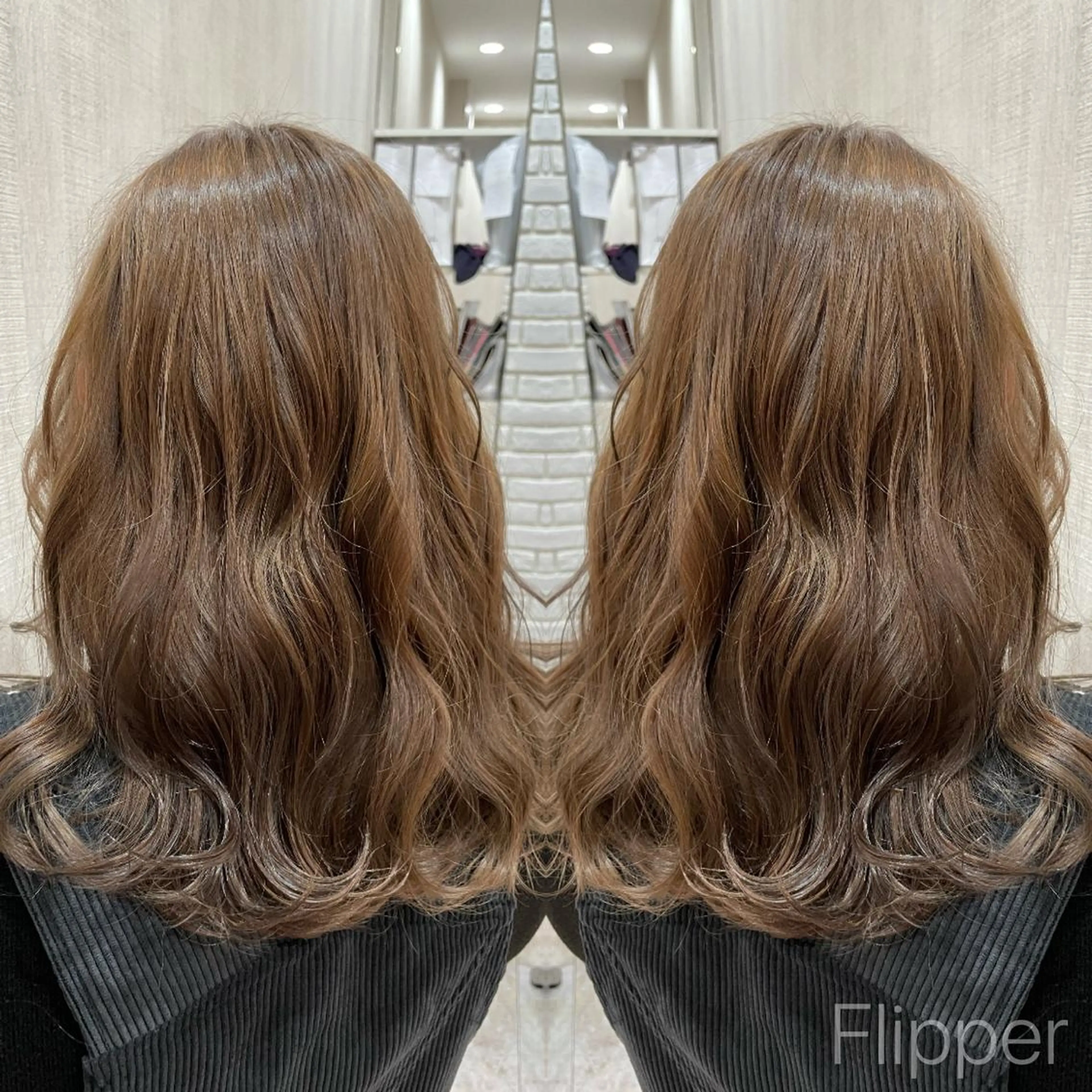 セミロング カット ヘアカラー トリートメント 店長✨レイヤー✖️ 髪質改善✖️韓国ヘアのヘアスタイル