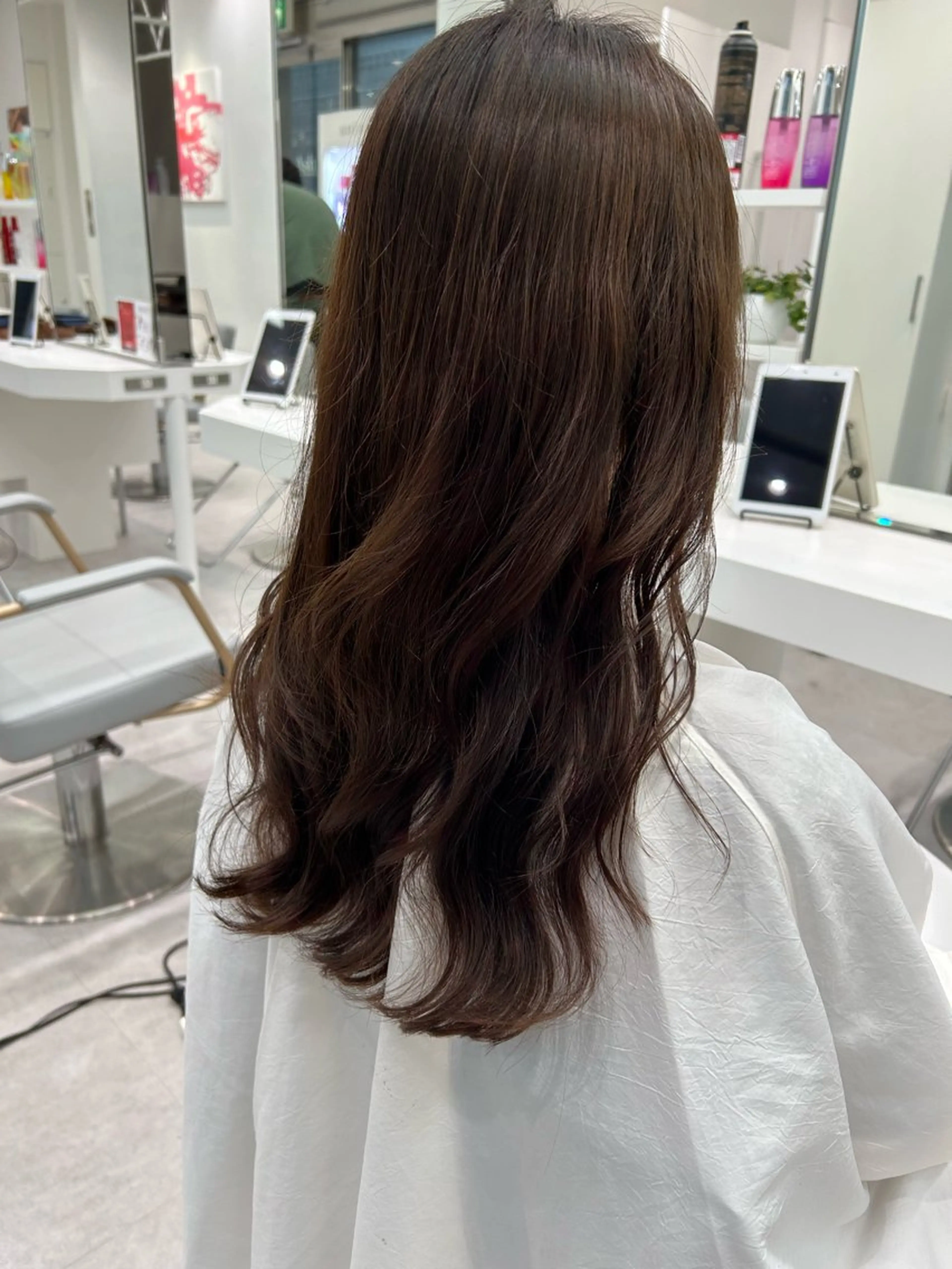 ロング カット パーマ 韓国風レイヤーカット ✨平野志織のヘアスタイル