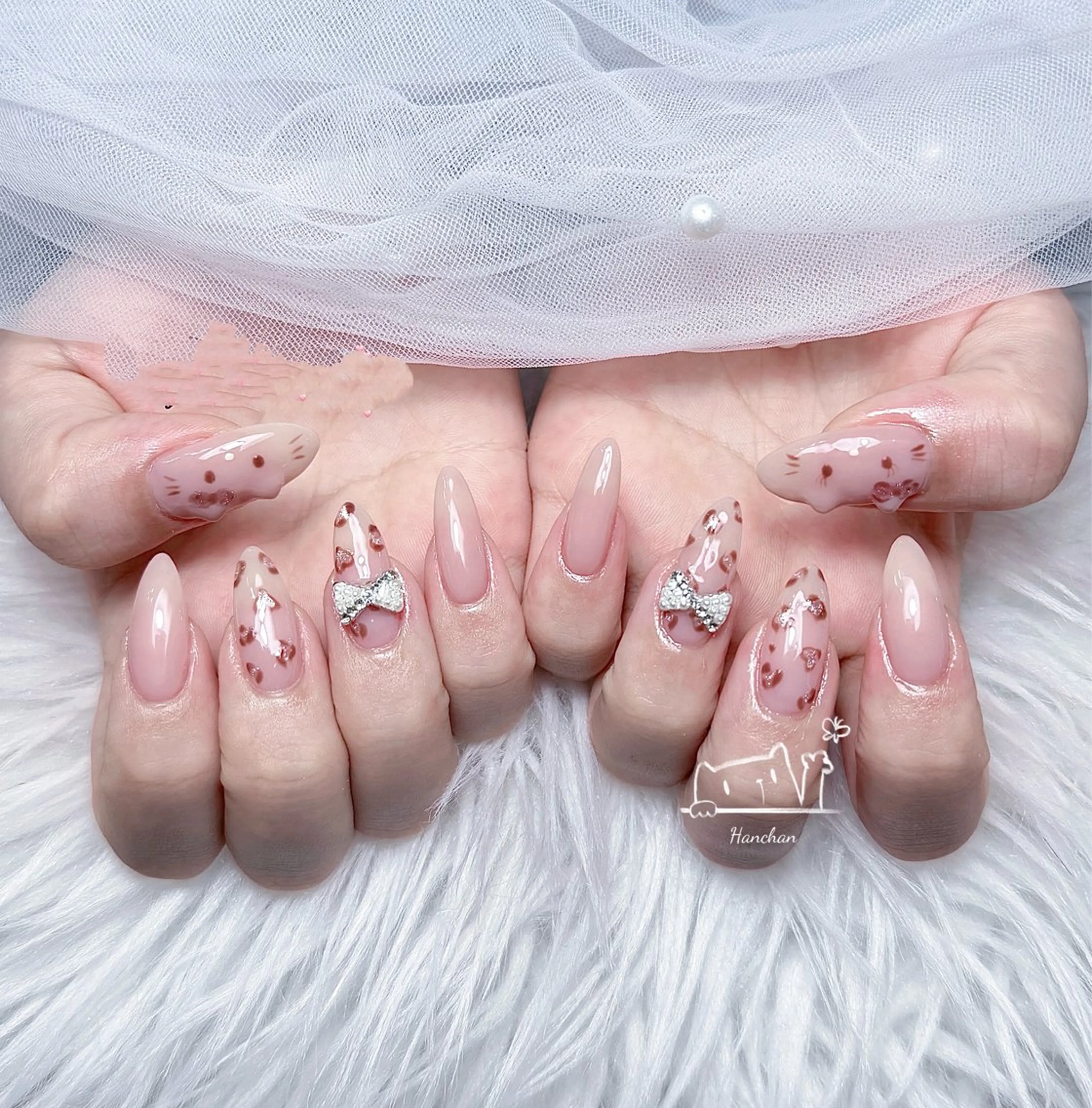 セミロング 韓国風ヘア ハンドネイル Aila Nail ShinOkubo所属・Aila Nail ShinOkuboのネイルデザイン