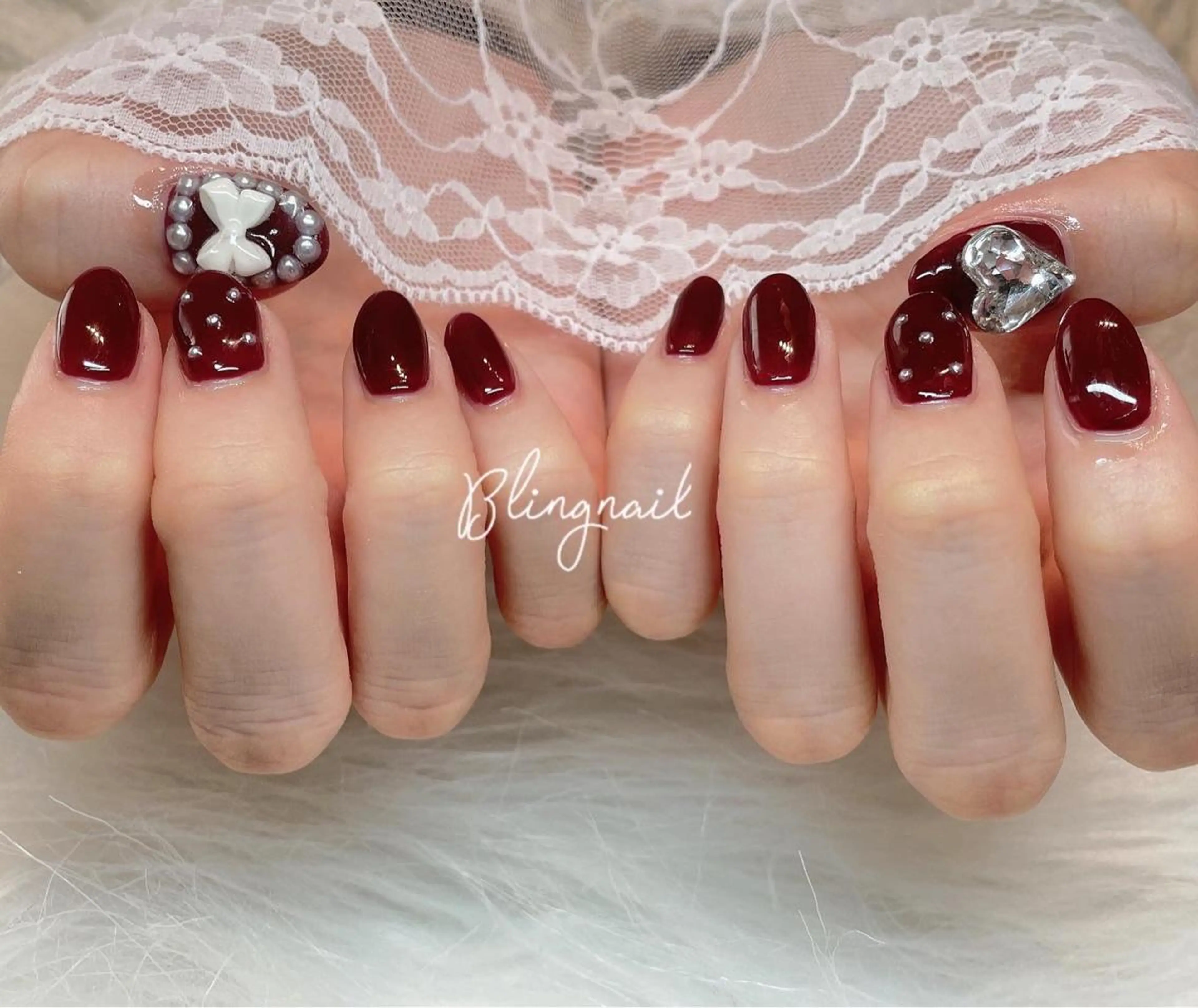 ネイル 23時まで❤︎韓国、 ワンホンネイルのネイルデザイン