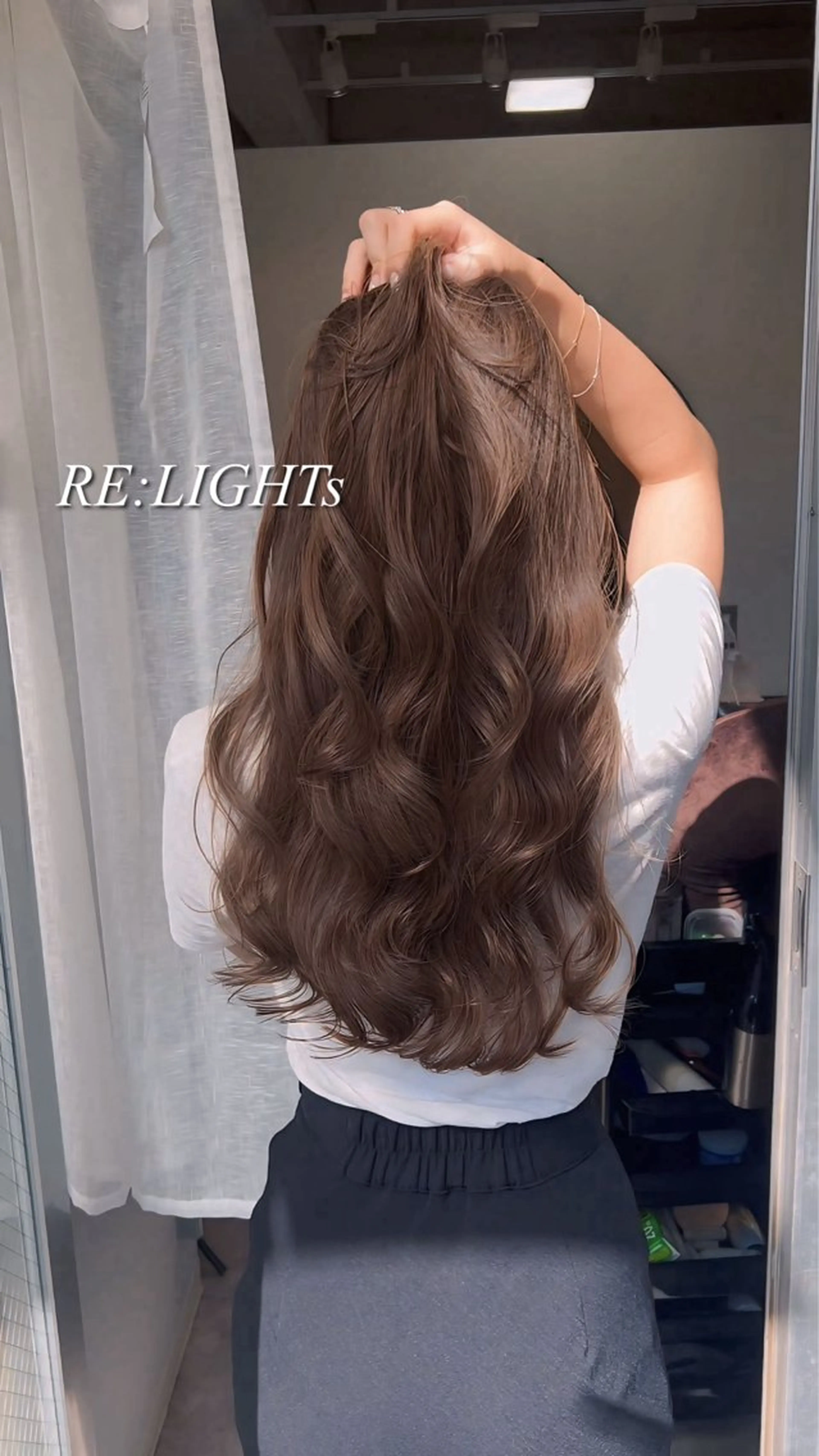 ロング カラー パーマ グレージュ ARMONY表参道所属・韓国風専門 RYOのヘアスタイル