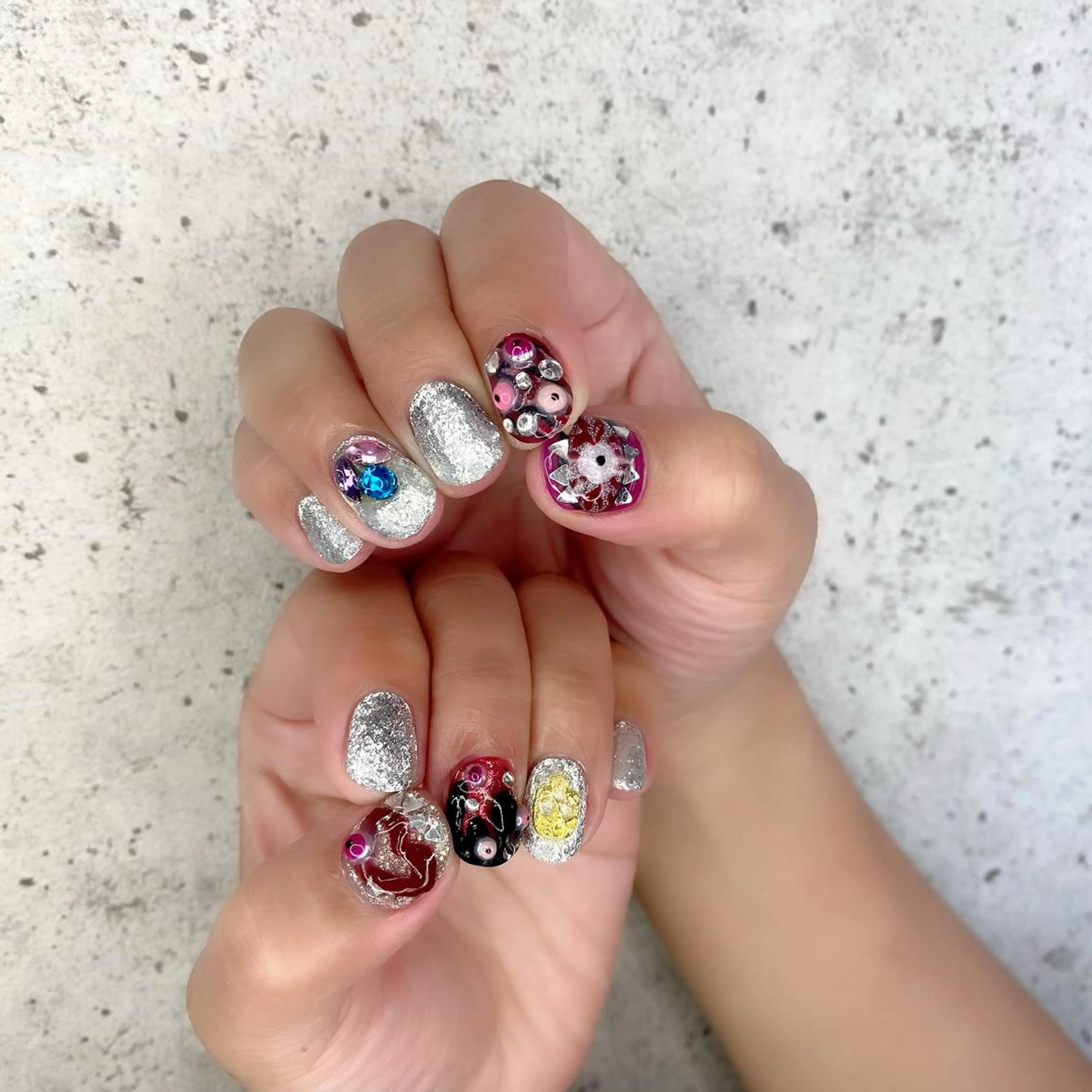 ショート カラー パーマ ヘアアレンジ メンズ キッズ ネイル マツエク・マツパ ハンドネイル Salon Ｋのネイルデザイン