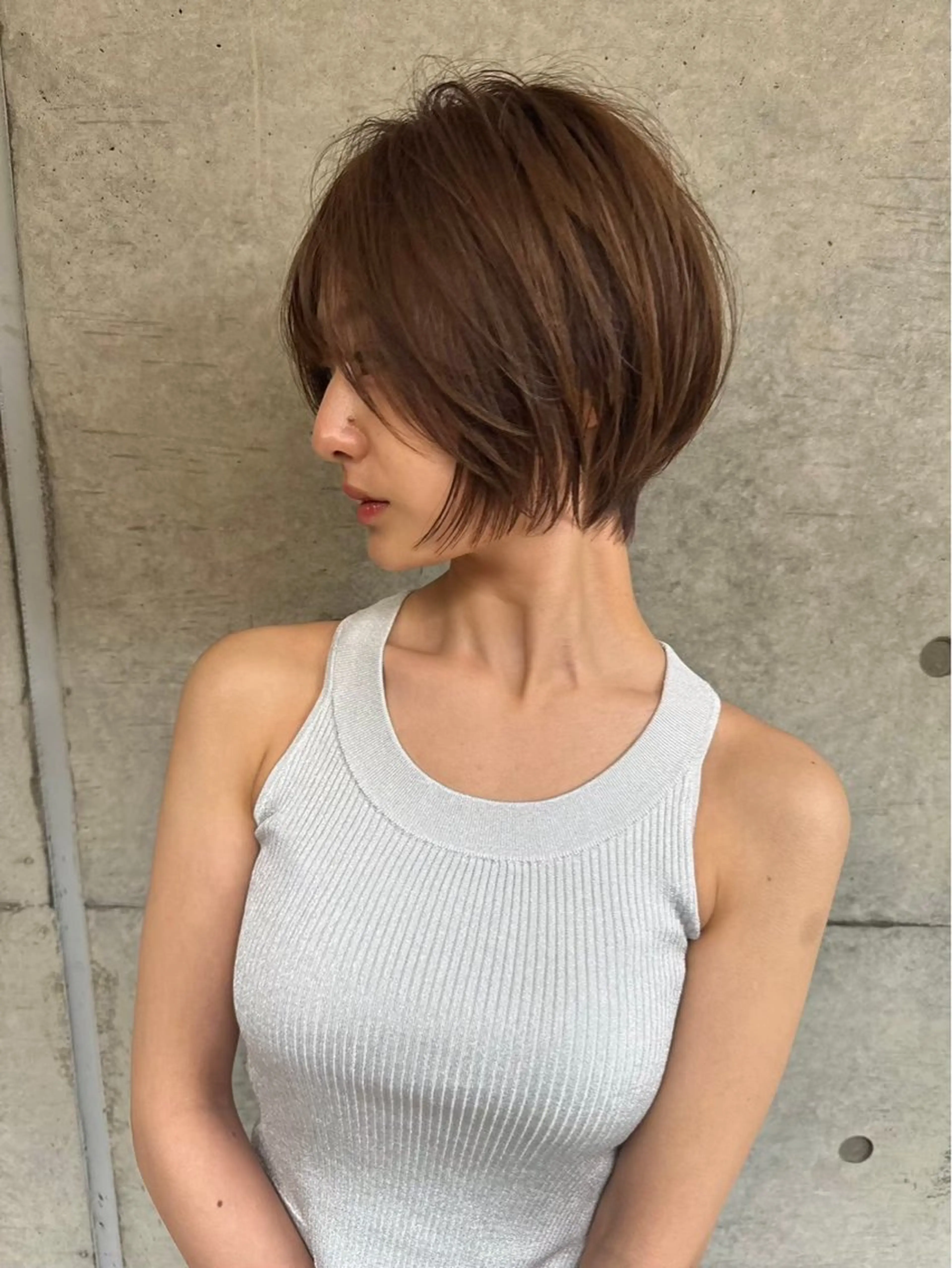 ショート カラー ダブルカラー 韓国レイヤーKYONのヘアスタイル