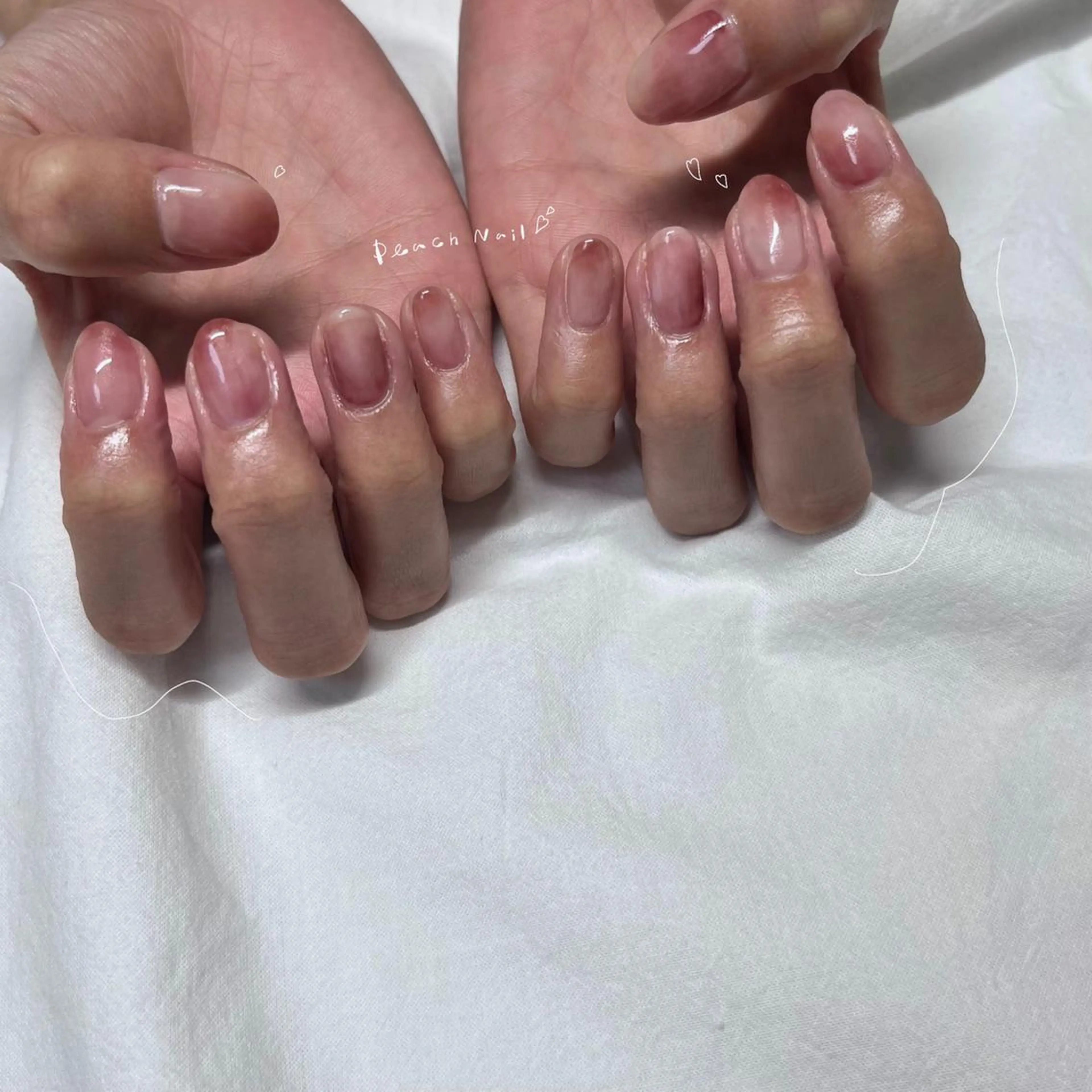 【オフあり】☽桃🍑ネイルの写真