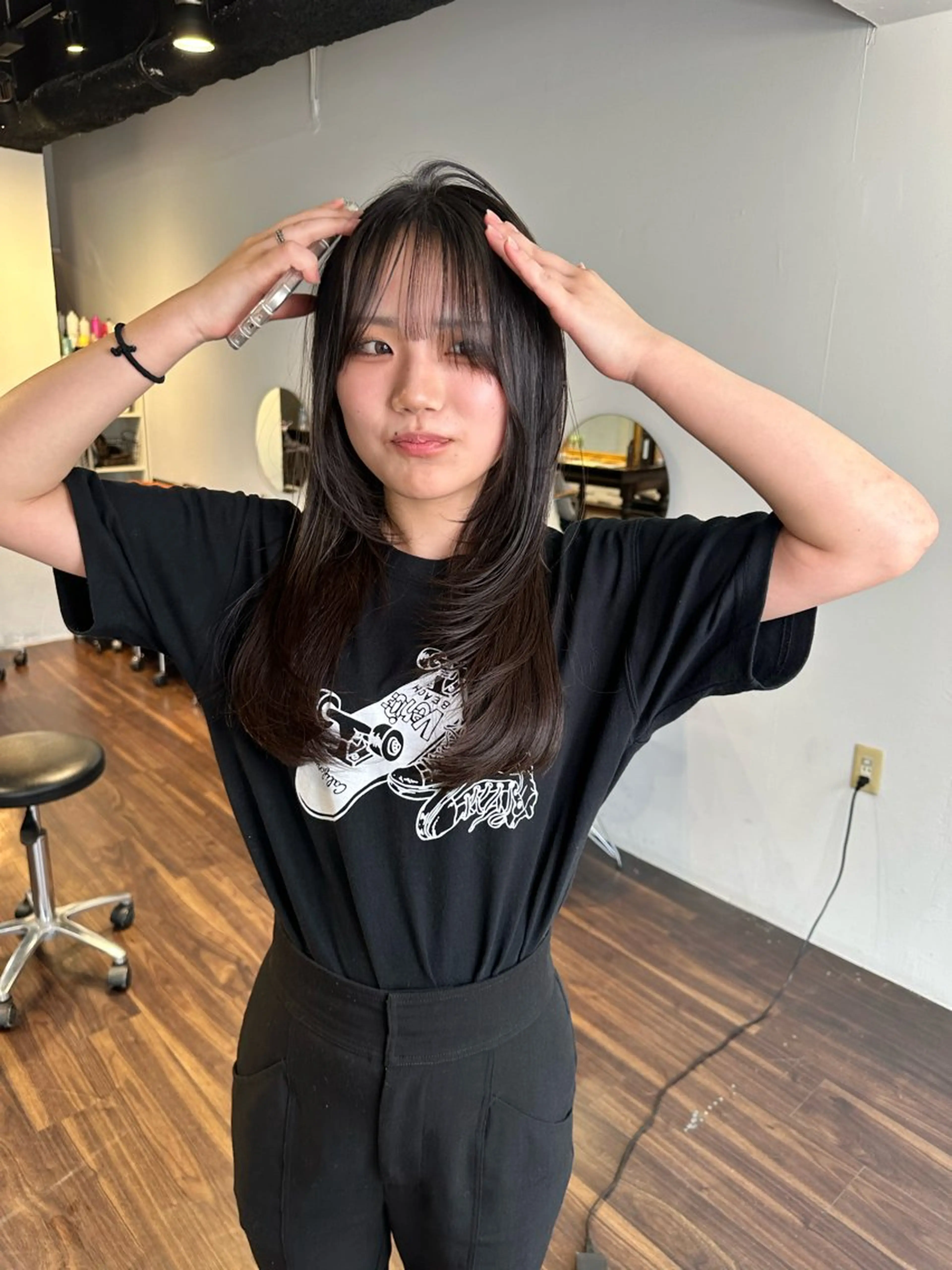 ロング カラー カット ヘアカラー トリートメント ワンホンヘア ケラチン/Kaitoのヘアスタイル