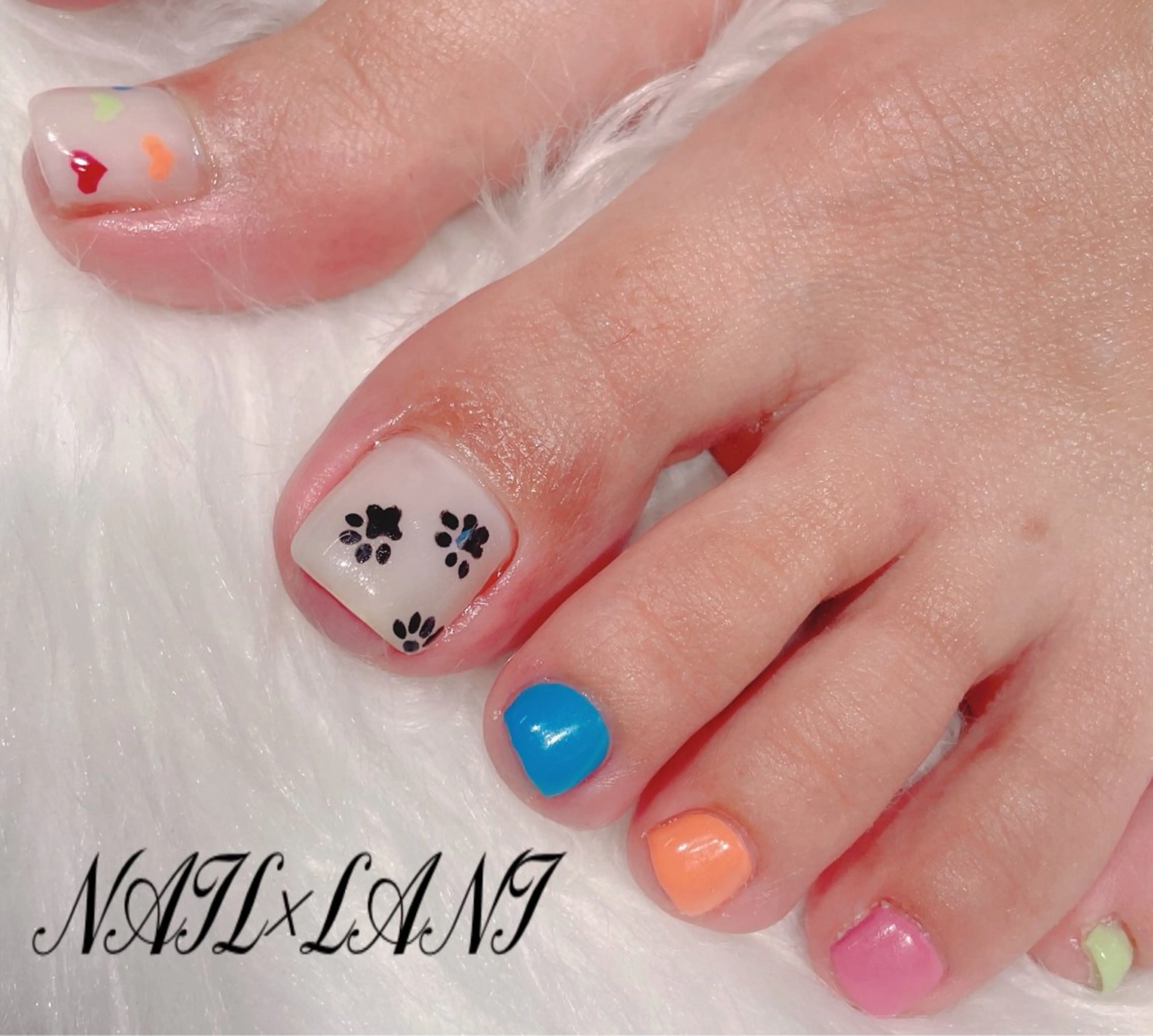 ネイル フットネイル ジェルネイル マグネットネイル パラジェル 一之瀬 柚季のネイルデザイン