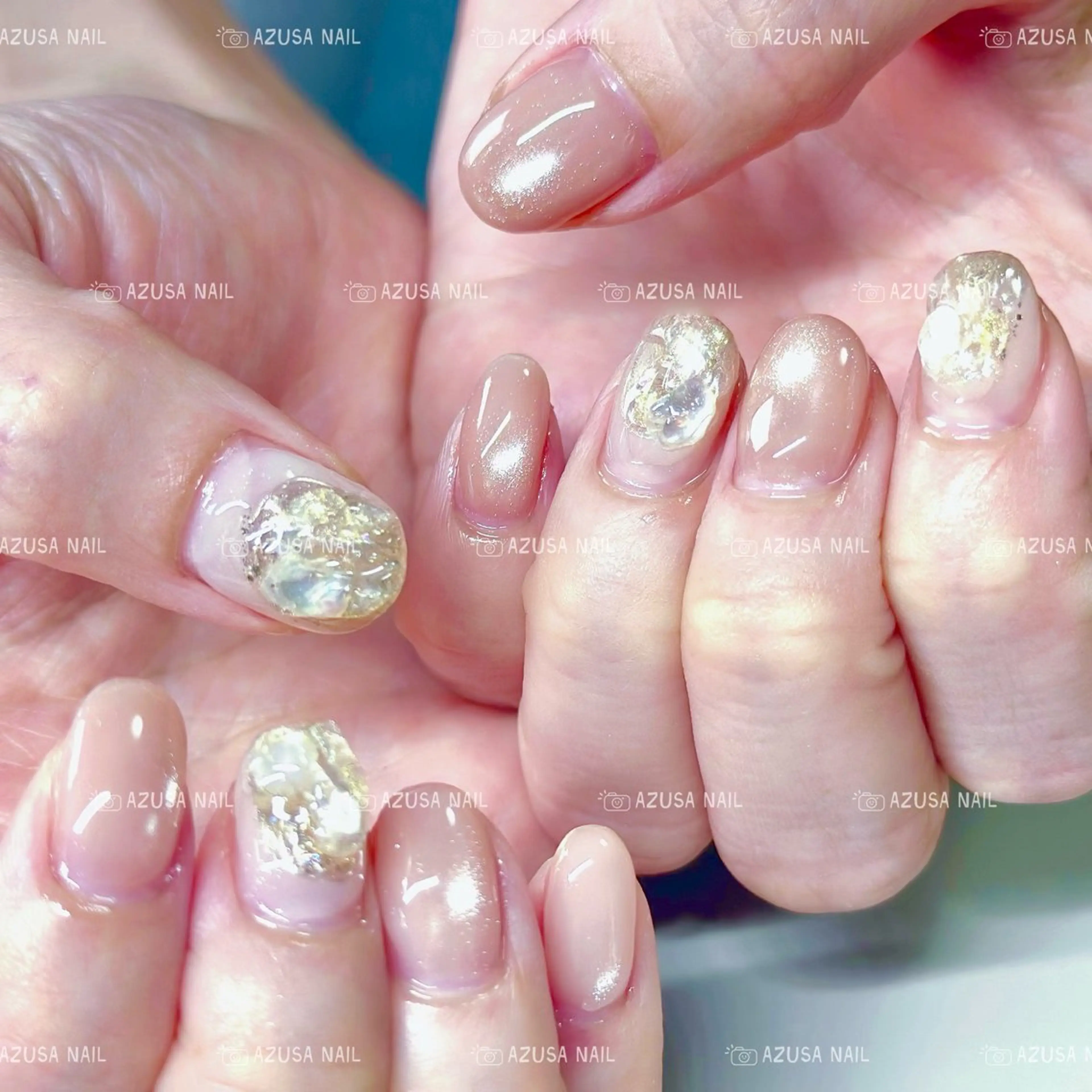 ネイル アートネイル オーロラネイル フラッシュネイル フレンチネイル マグネットネイル ハンドネイル 🧸自宅ネイル あずさのネイルデザイン