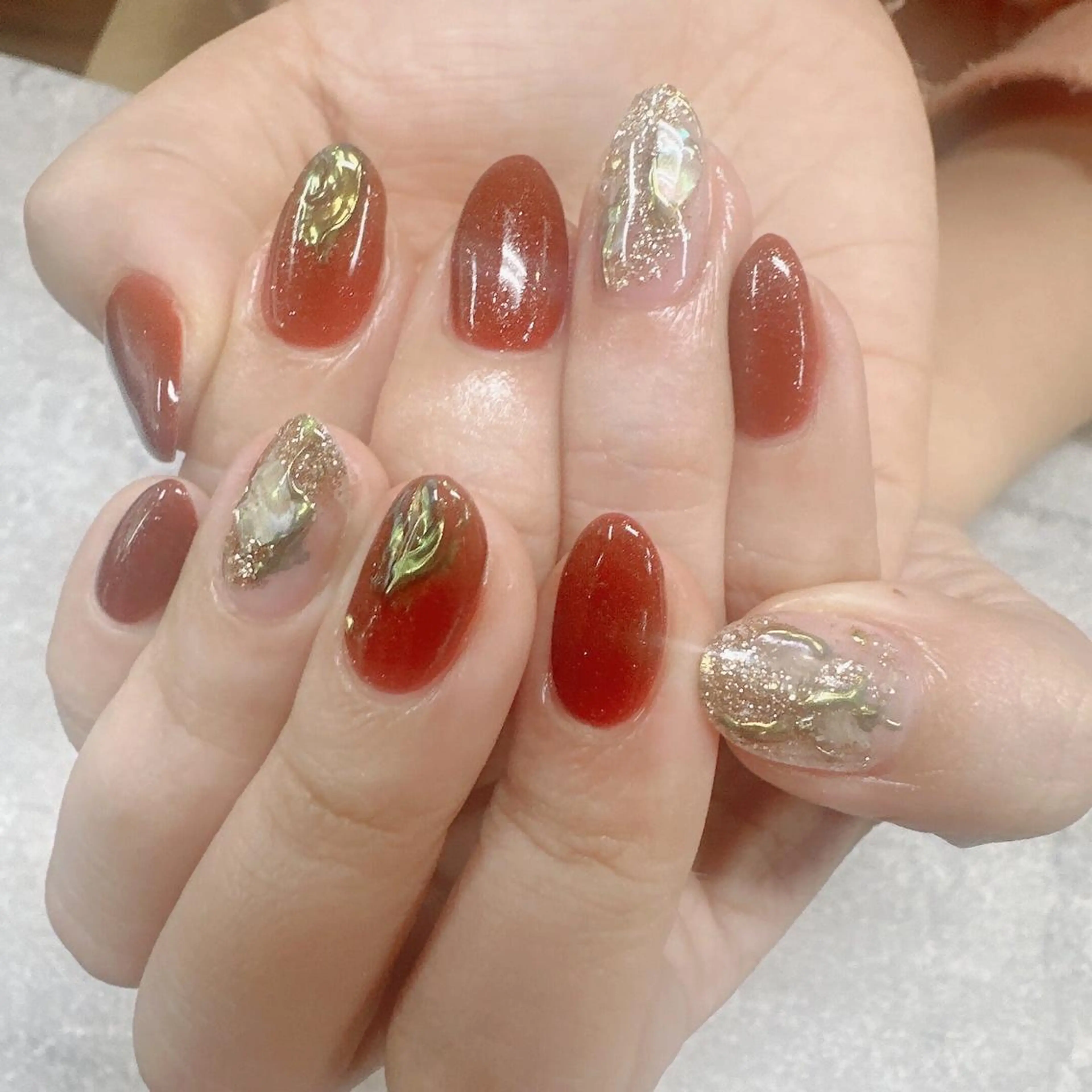 ネイル フットネイル フレンチネイル グラデーション キラキラネイル 韓国ネイル FASTNAIL PLUS 新宿店のネイルデザイン