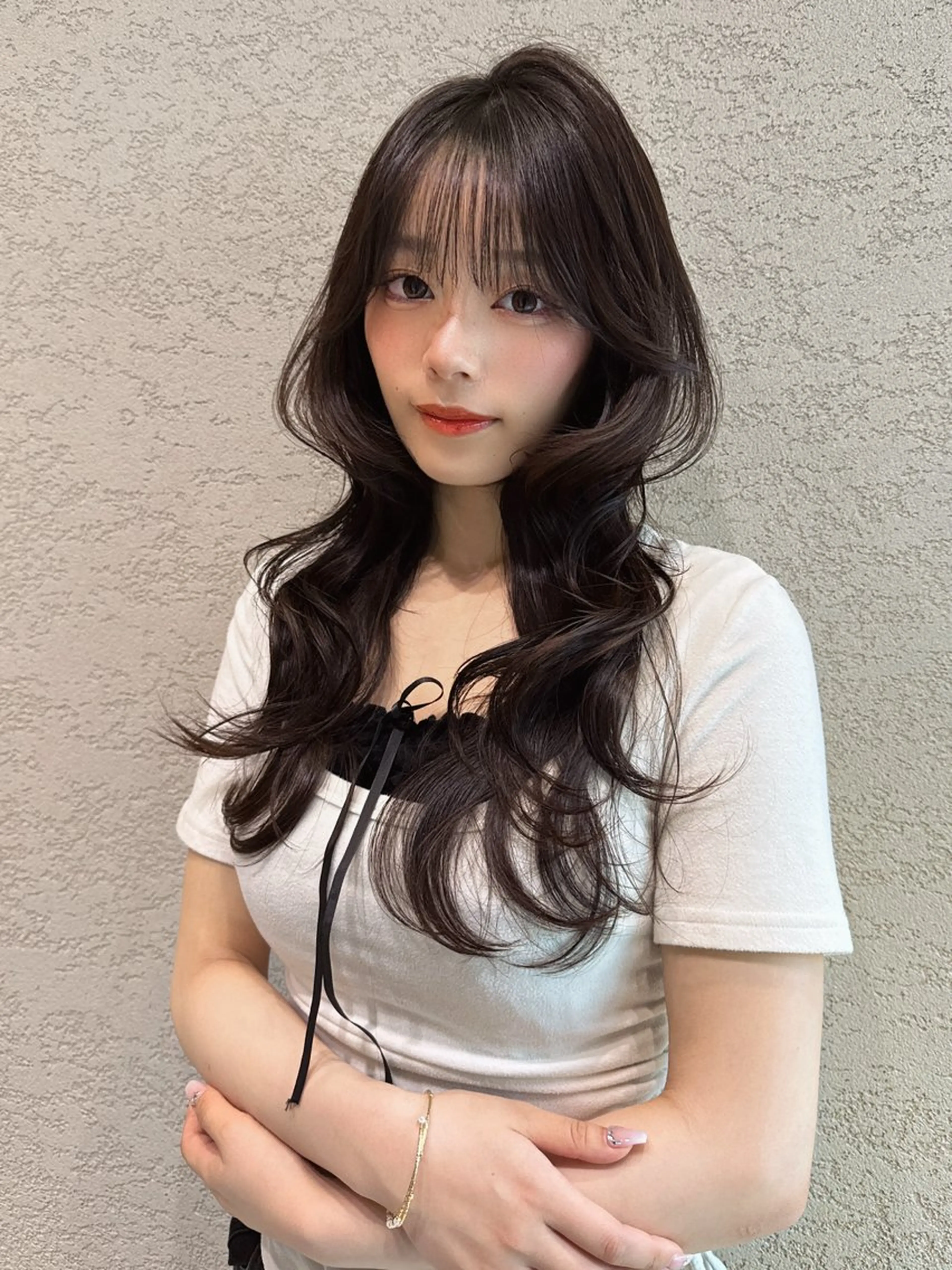 ロング カラー カット ヘアカラー トリートメント レイヤーカット/ 顔周り 五島巨幹のヘアスタイル