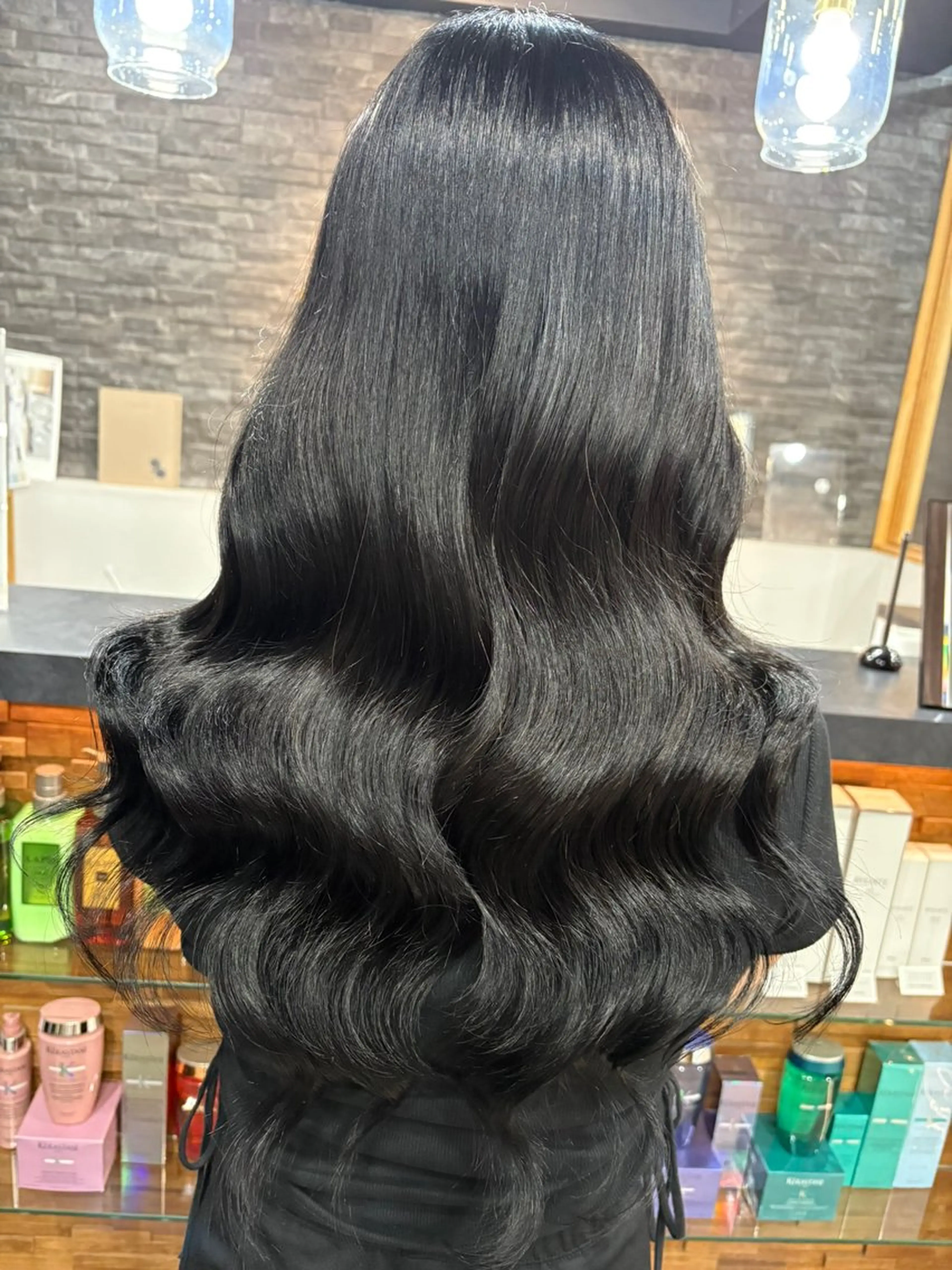 ロング シールエクステ エクステ エクステ 横浜Lapisあゆみ ハイトーン/エクステのヘアスタイル