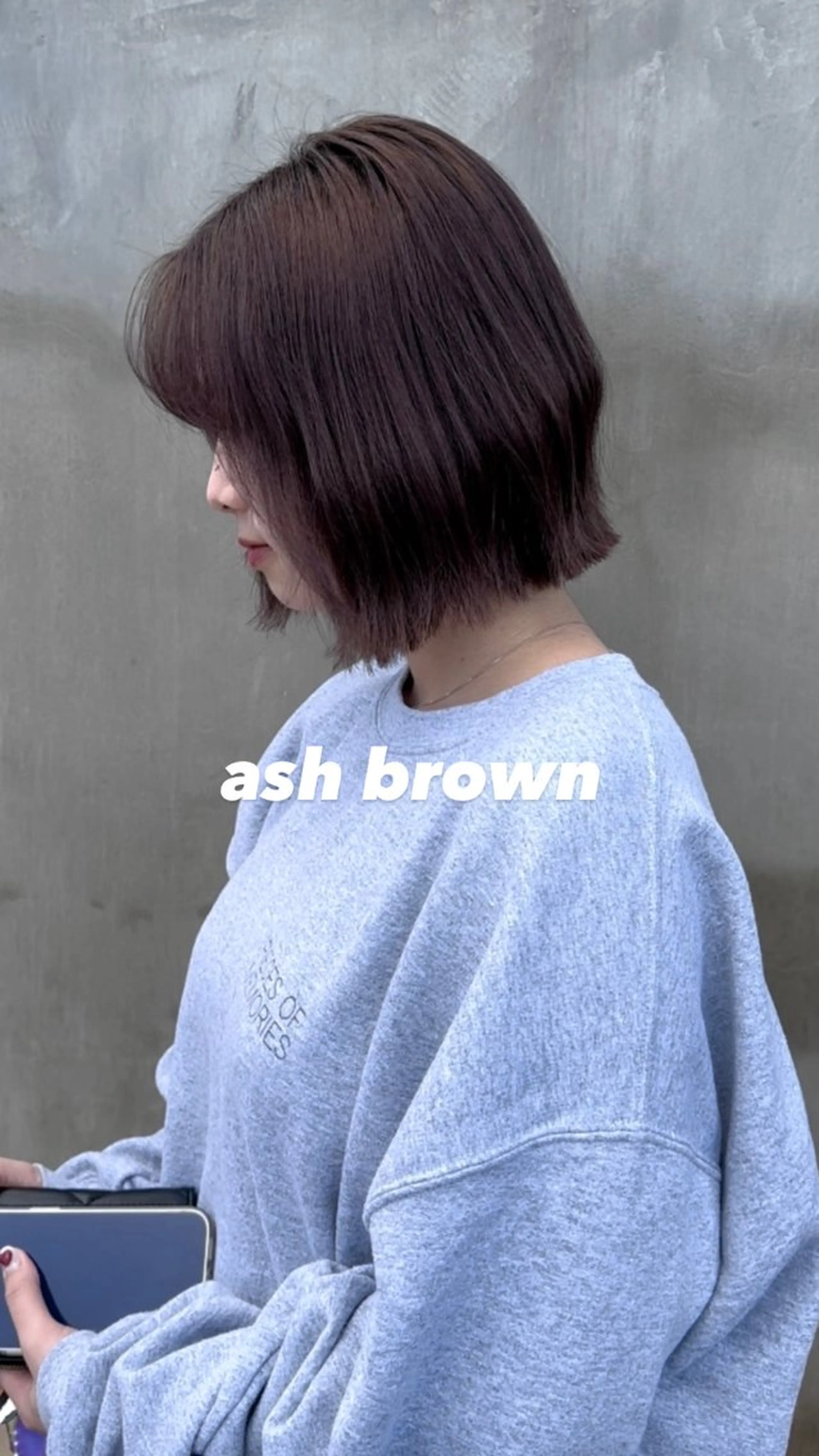 ミディアム カラー アッシュ アッシュブラウン ブリーチ ブラウンカラー 各務原/カラー/ブリ ーチお任せください！のヘアスタイル