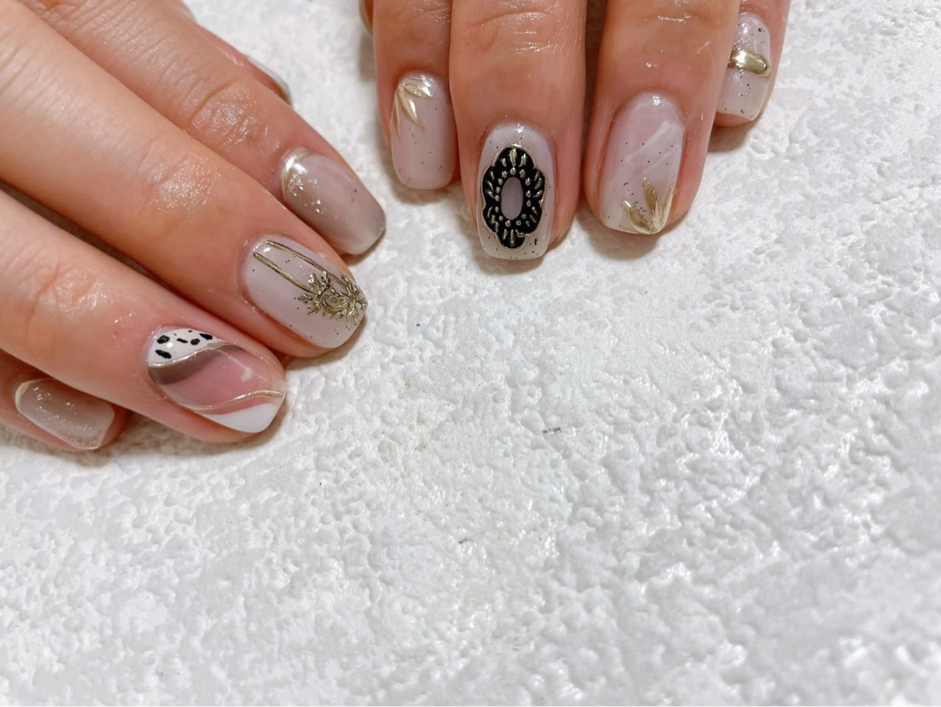 ネイル ジェルネイル メンズネイル パラジェル 春ネイル ワンホンネイル kikinail 溝の口のネイルデザイン