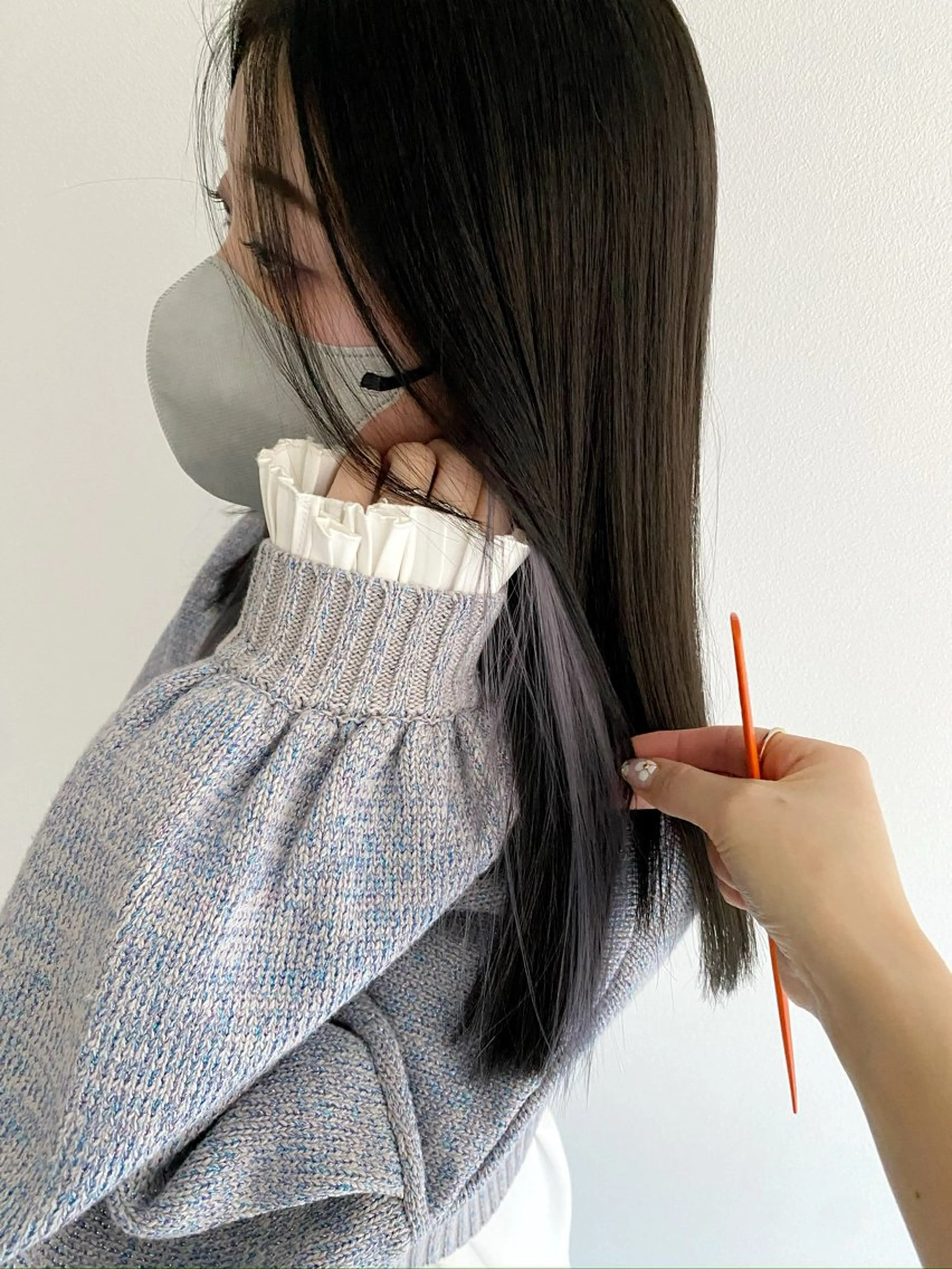 🟩カット+イヤリングカラー(ブリーチ込み)18800円の写真