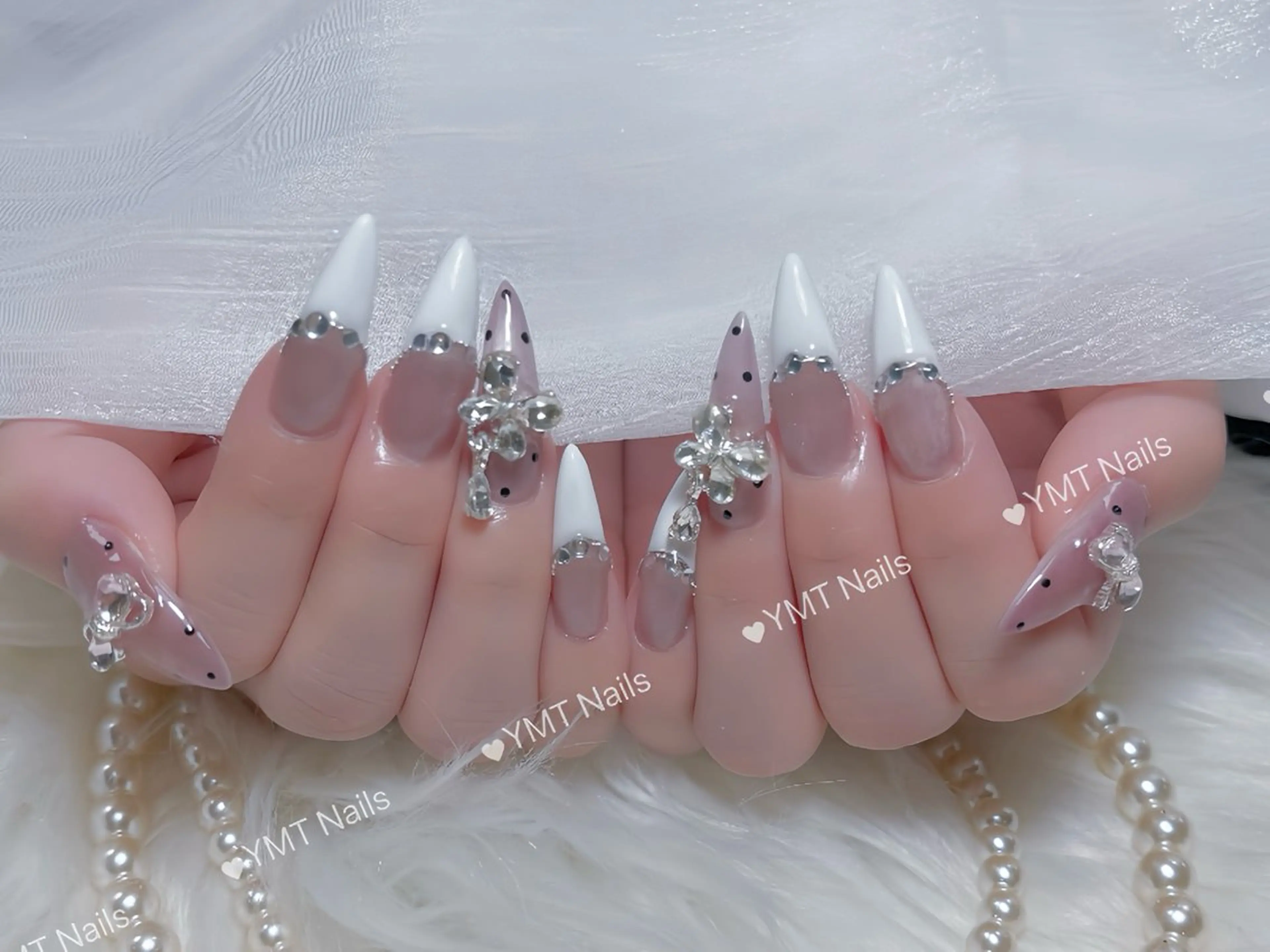 ネイル 長さ出し フットネイル ジェルネイル 韓国ネイル マグネットネイル ハンドネイル YMT.NailStudio所属・Pink NailStudioのネイルデザイン