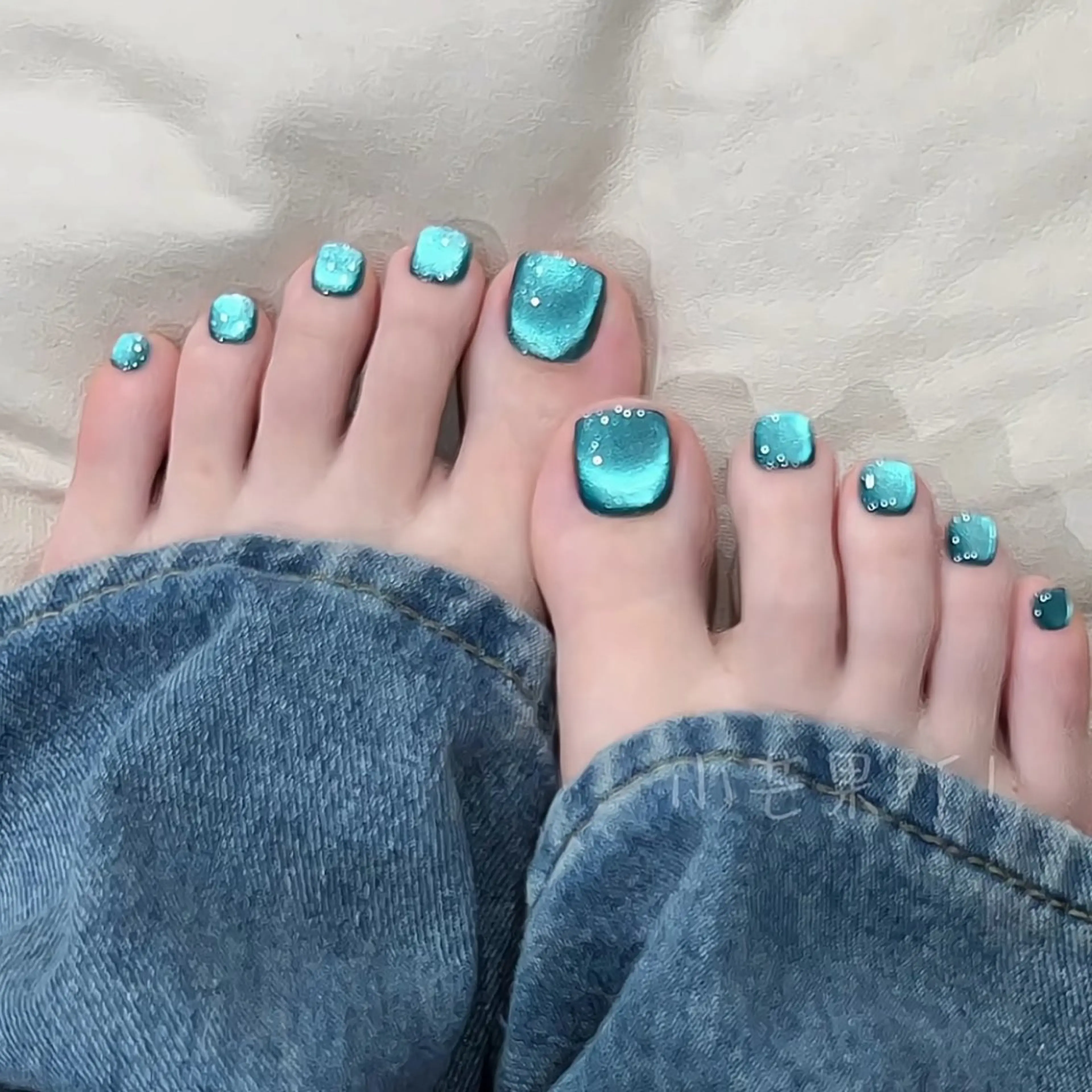 メンズ ネイル アートネイル フレンチネイル ジェルネイル キラキラネイル パラジェル Bloom スカルプ専門店のネイルデザイン