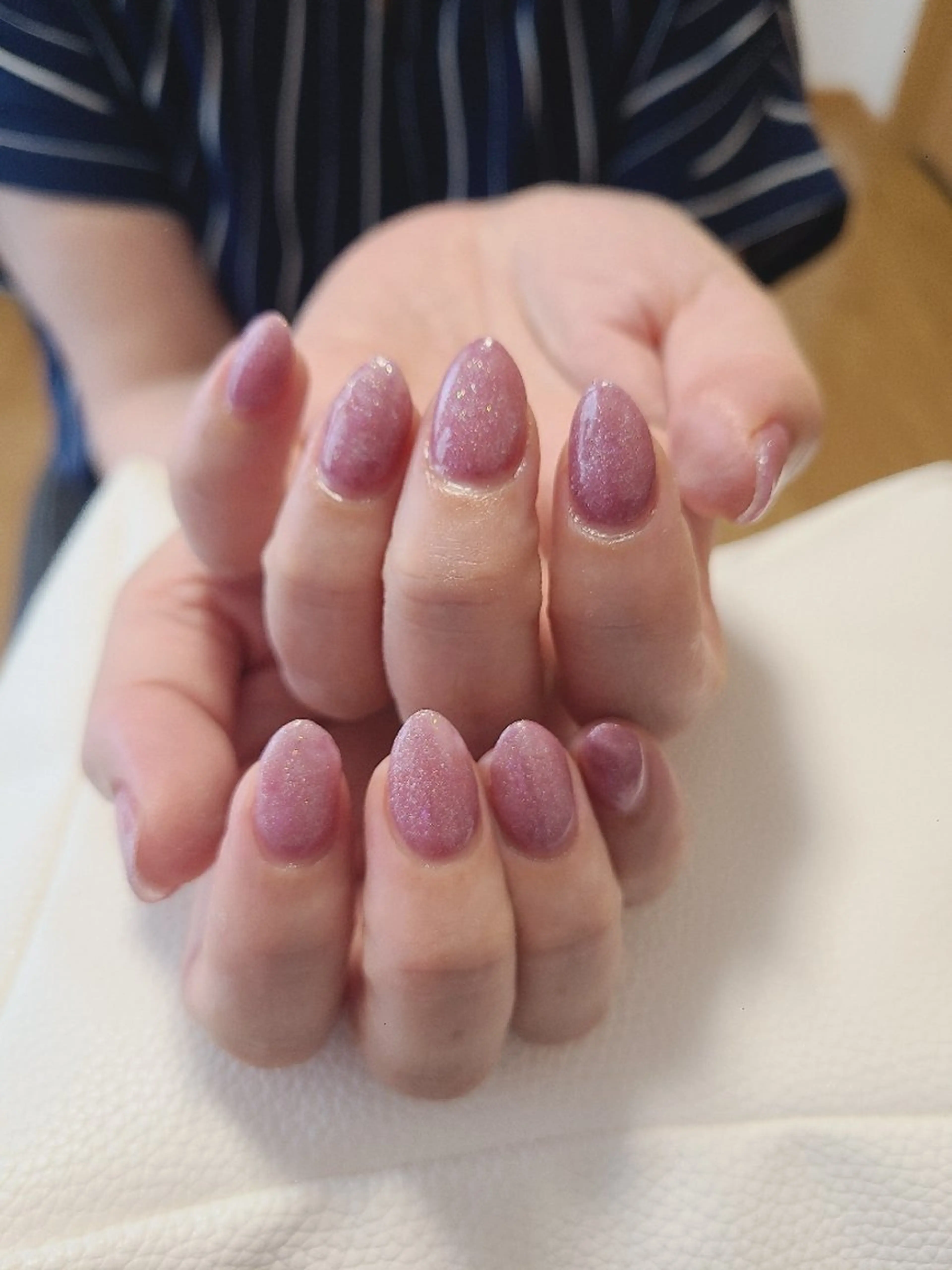 ネイル ラメ(グリッター) ワンカラーネイル Nailroom3  古屋明美のネイルデザイン