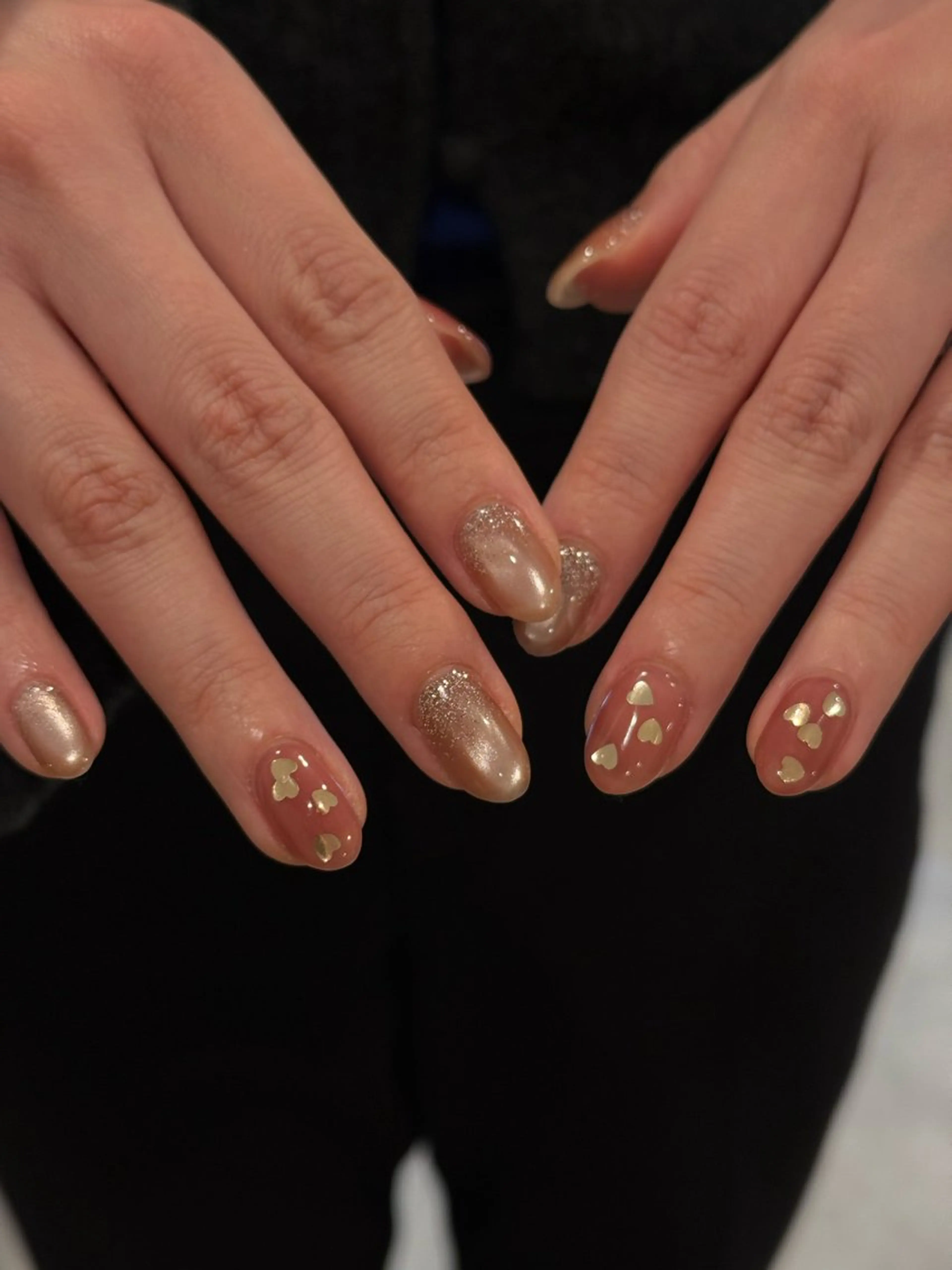 ネイル マグネットネイル バレンタイン ハンドネイル nr. nayuのネイルデザイン