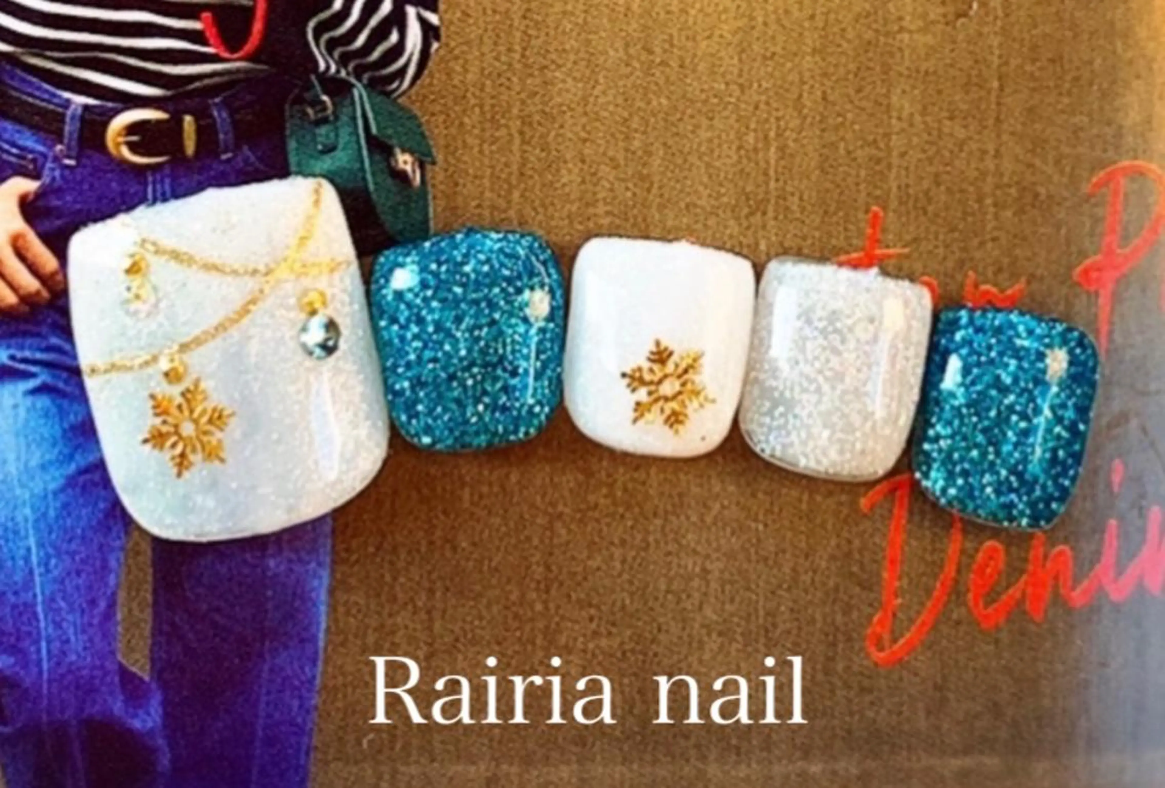 ネイル アートネイル ジェルネイル パラジェル 冬ネイル Rairia nail本八幡店のネイルデザイン