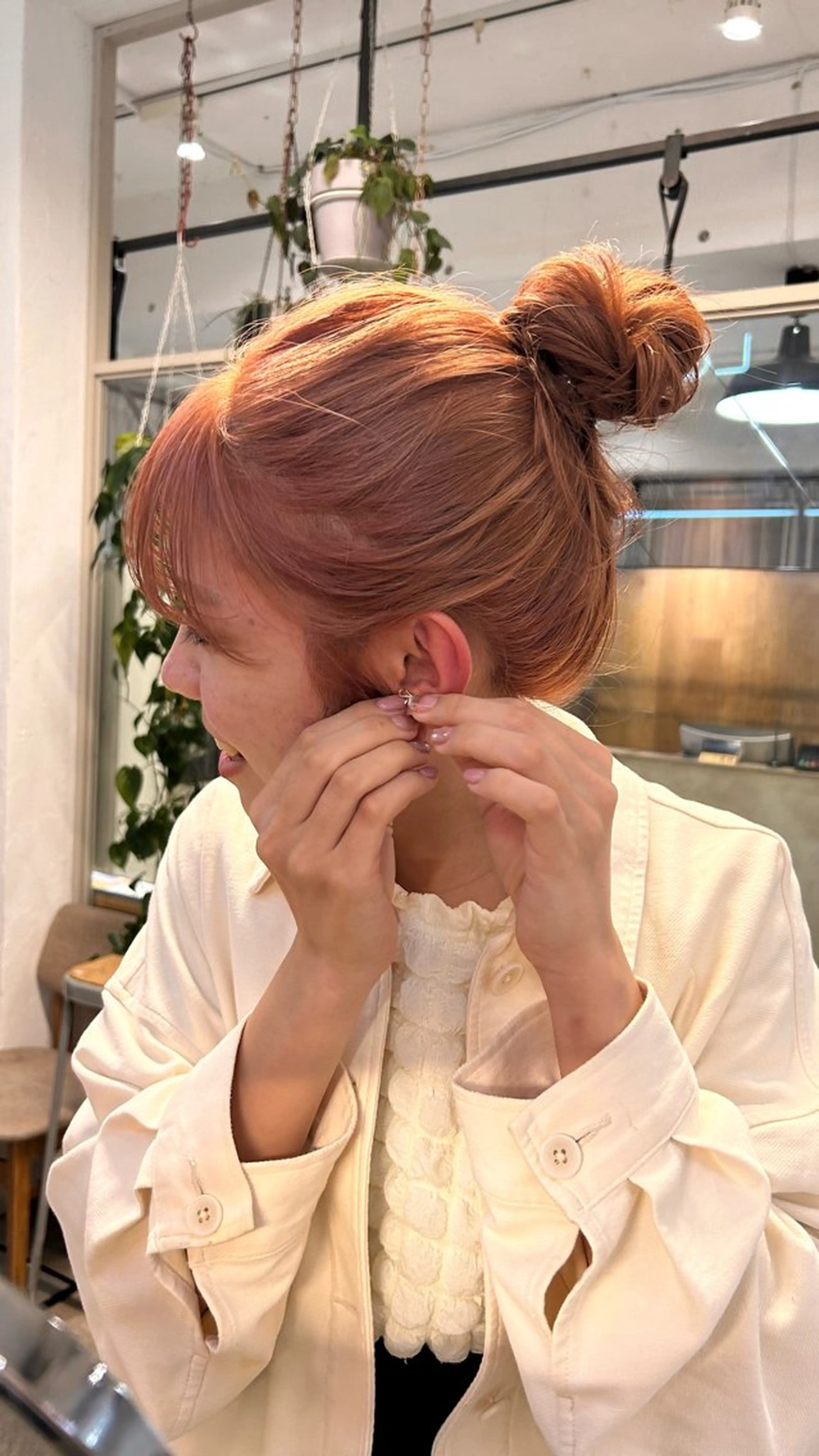 ミディアム カラー ヘアカラー トリートメント じゅわっと暖色カラー 🍊Moemiのヘアスタイル