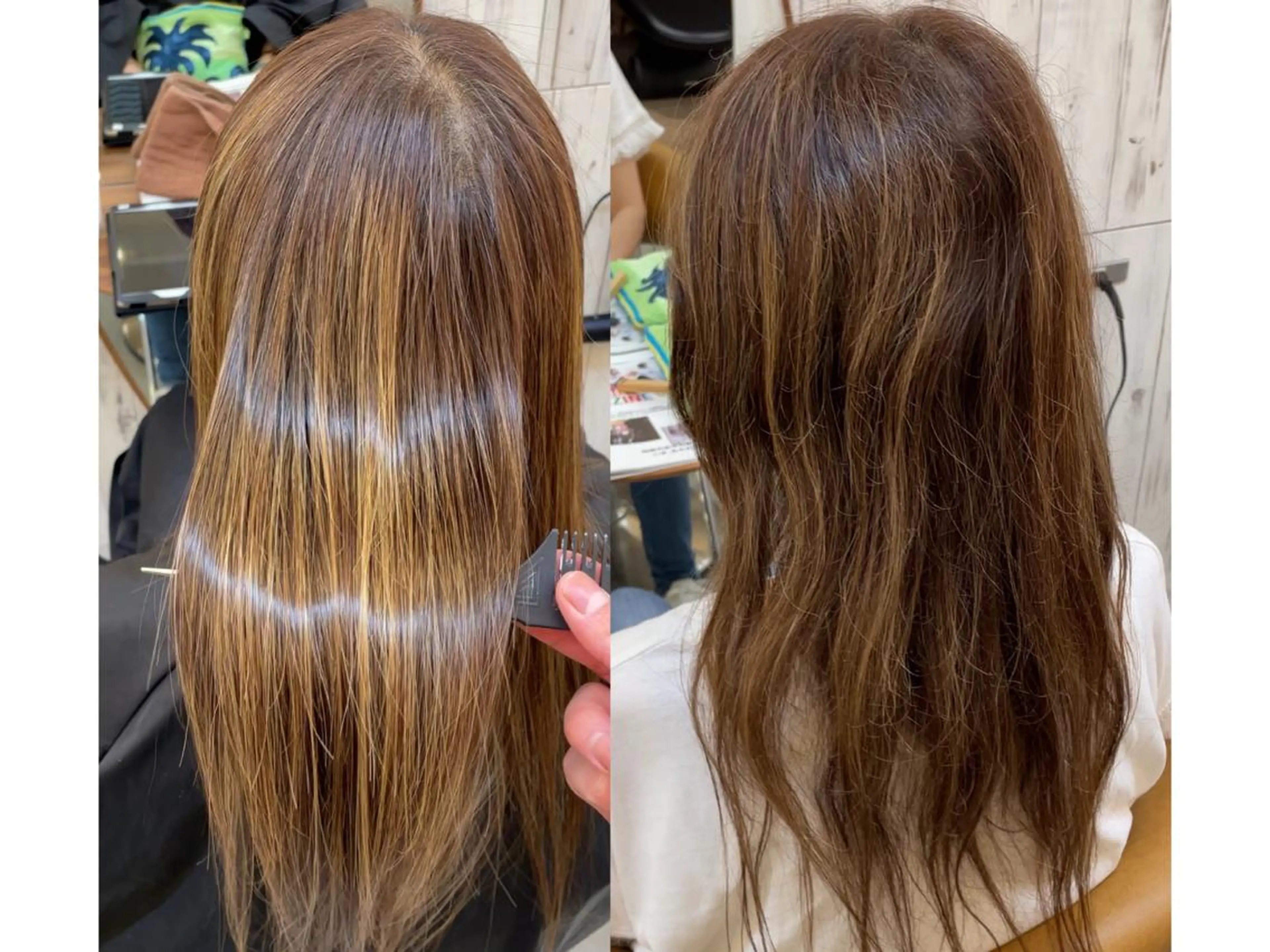 セミロング パーマ カット ヘアカラー 縮毛矯正 トリートメント 縮毛/レイヤー 韓国/橋口のヘアスタイル