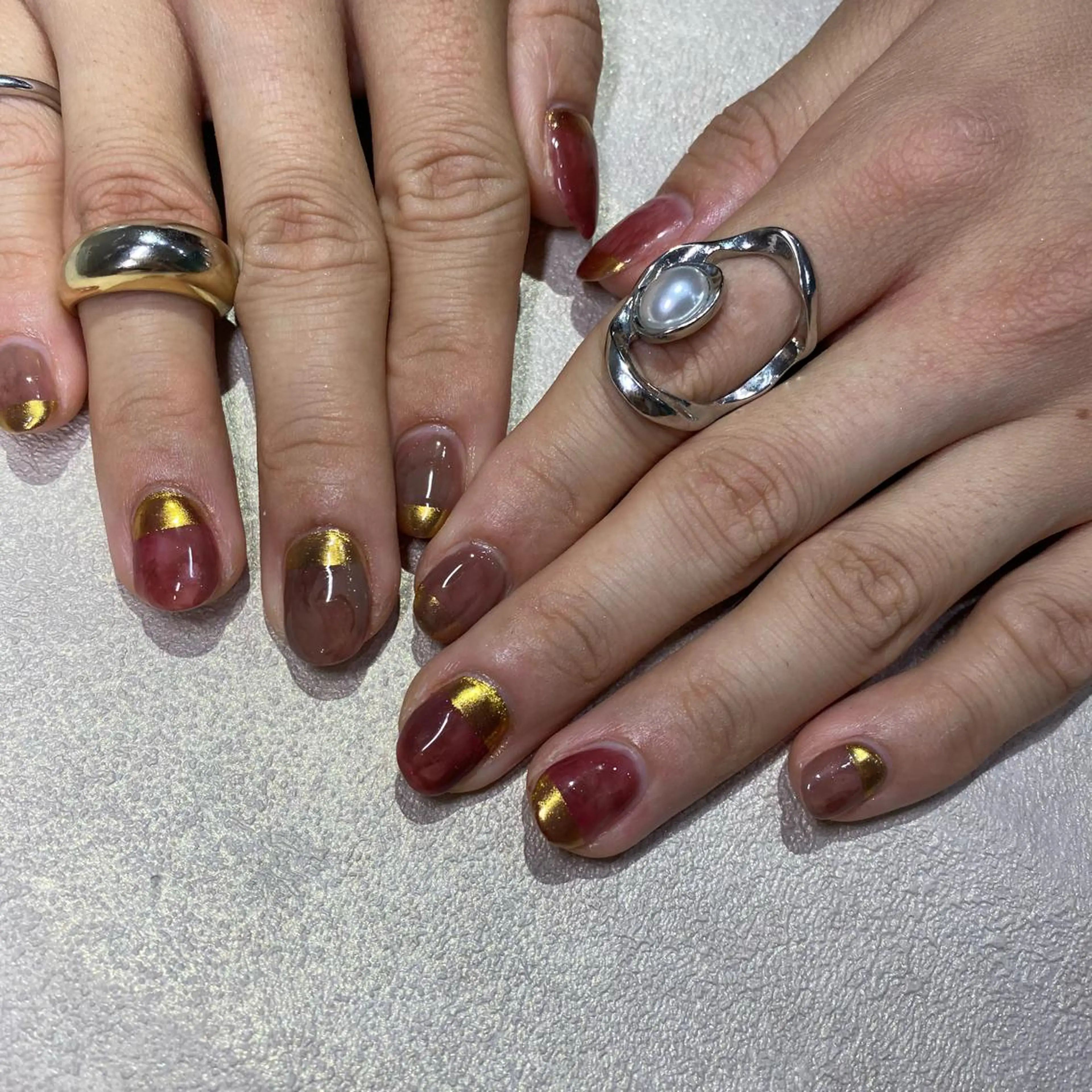 ネイル ハンドネイル Amber21.所属・Nagahama Akariのネイルデザイン