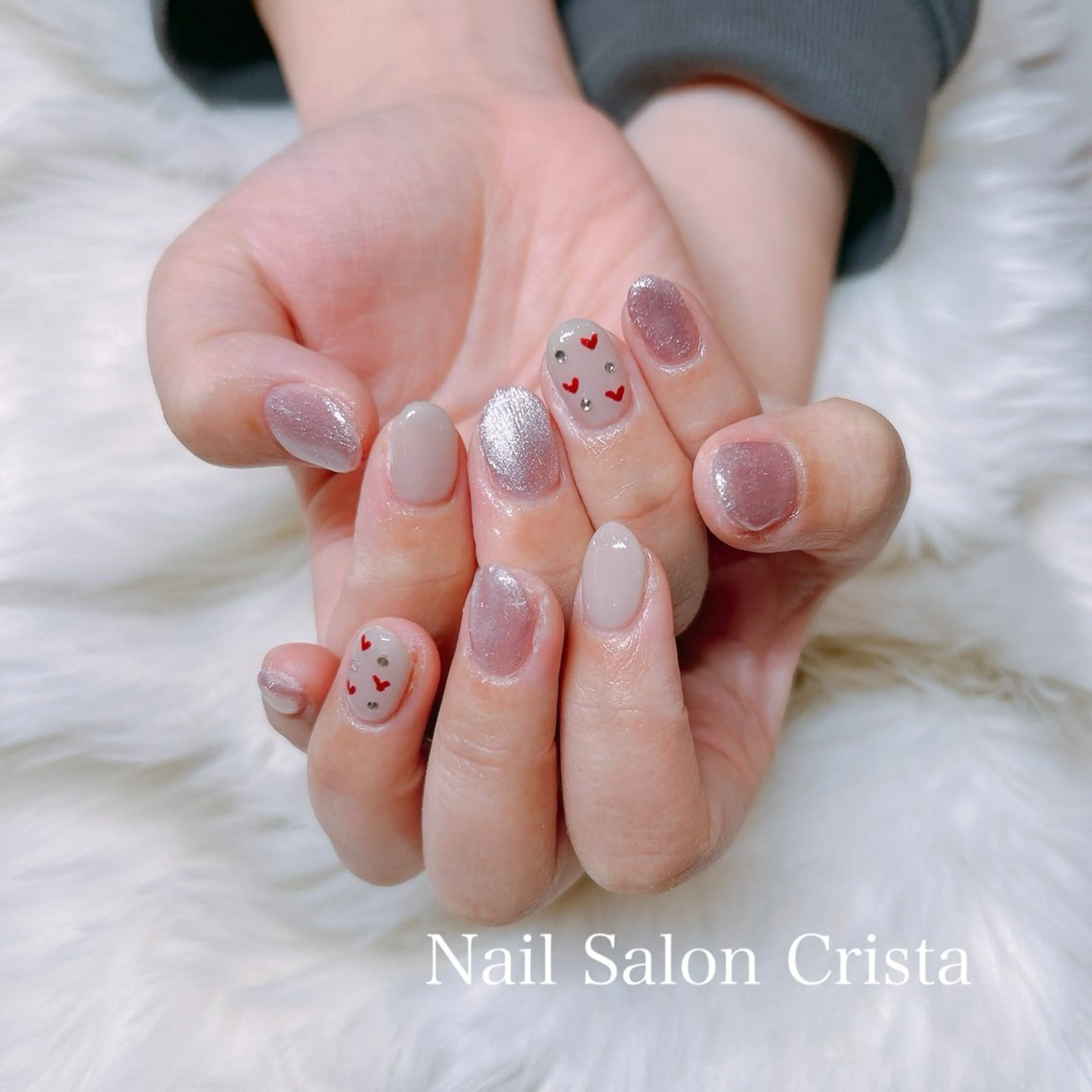 ネイル フットネイル ジェルネイル マグネットネイル オフィスネイル ワンカラーネイル NAILSALON CRISTA所属・🤍CRISTA yui🤍のネイルデザイン