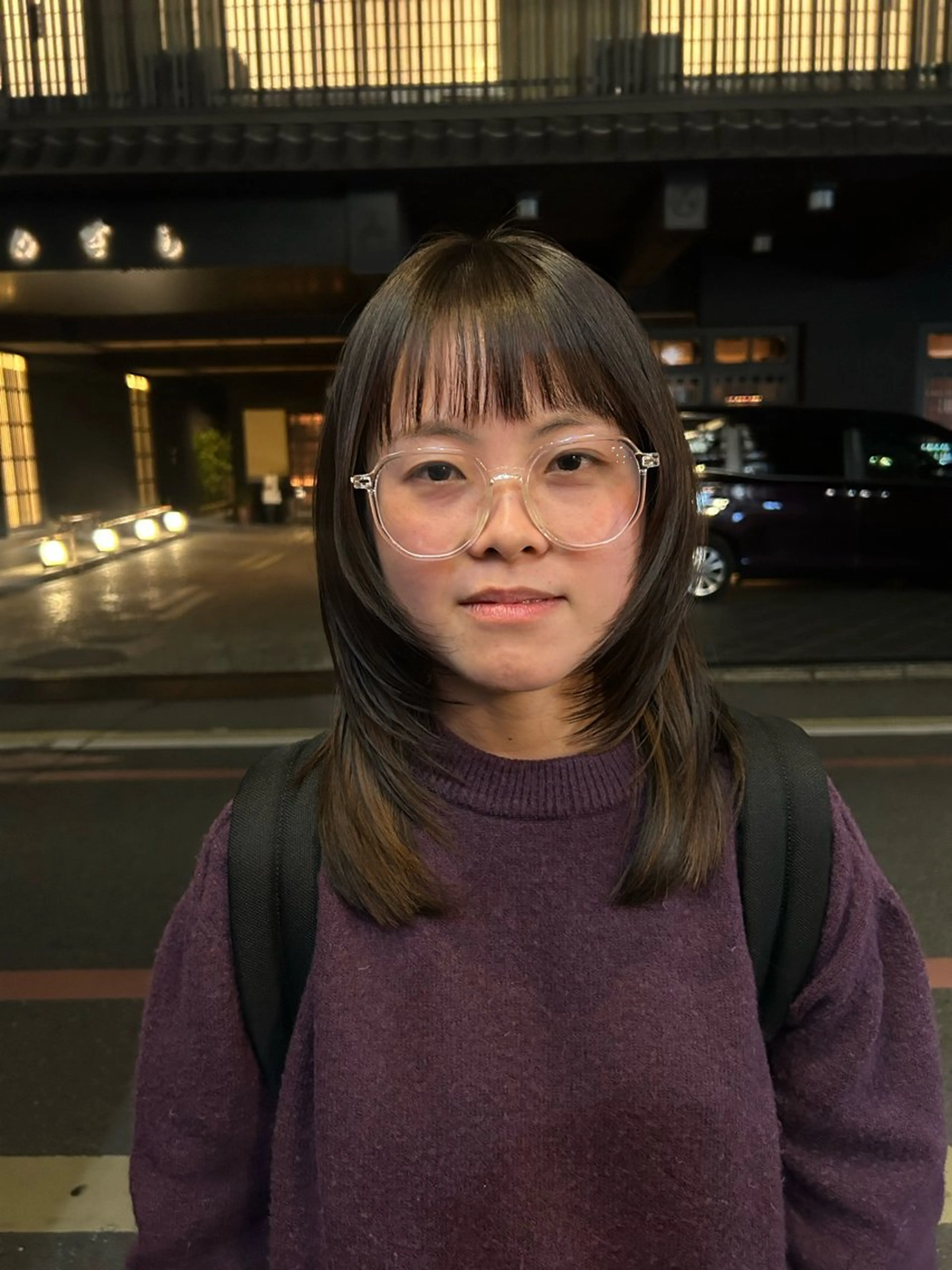 ミディアム 顔周りカット レイヤーカット 藤原 直希のヘアスタイル