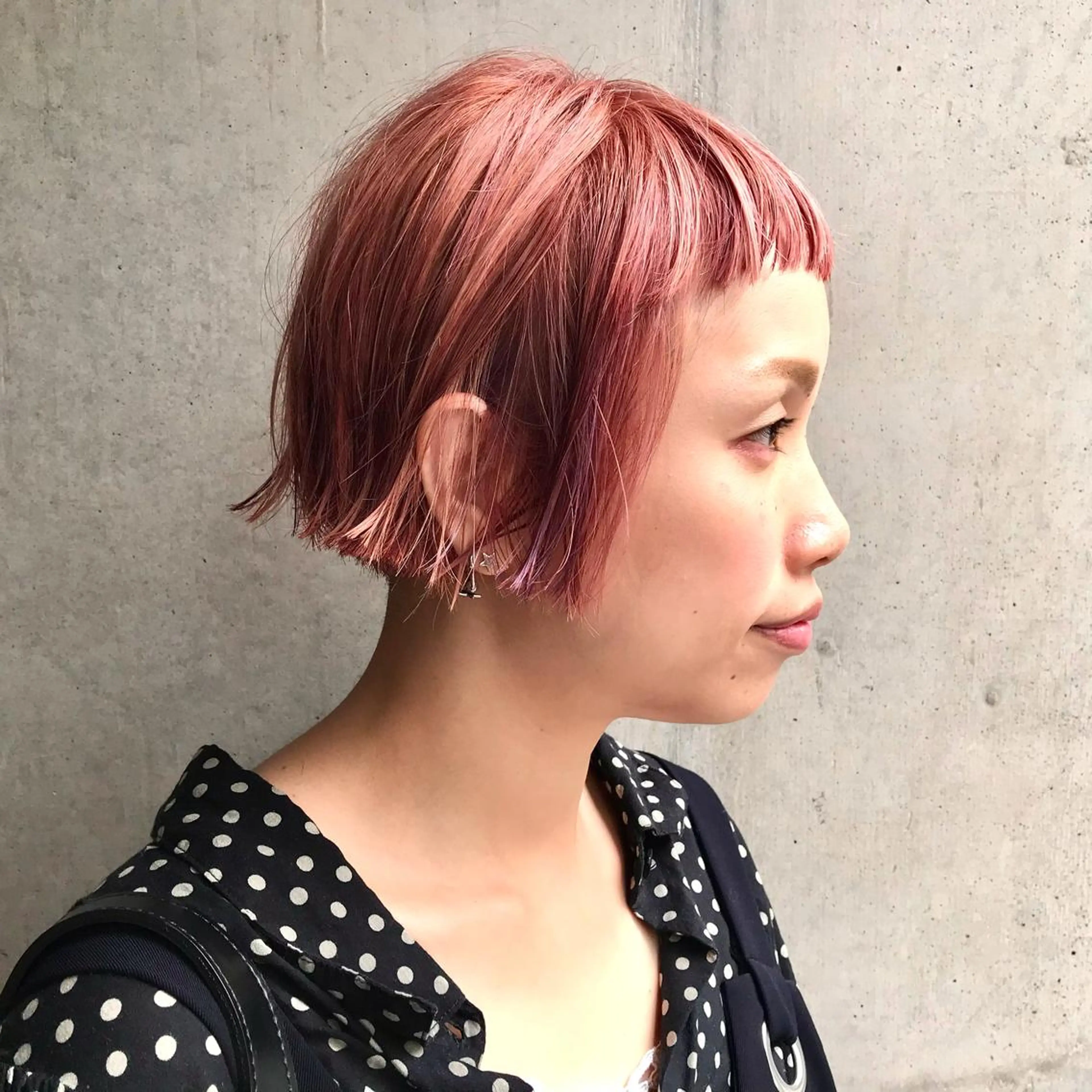 ショート カラー ベージュカラー カット ヘアカラー トリートメント tatsumi/ボブ ウルフ/レイヤーのヘアスタイル