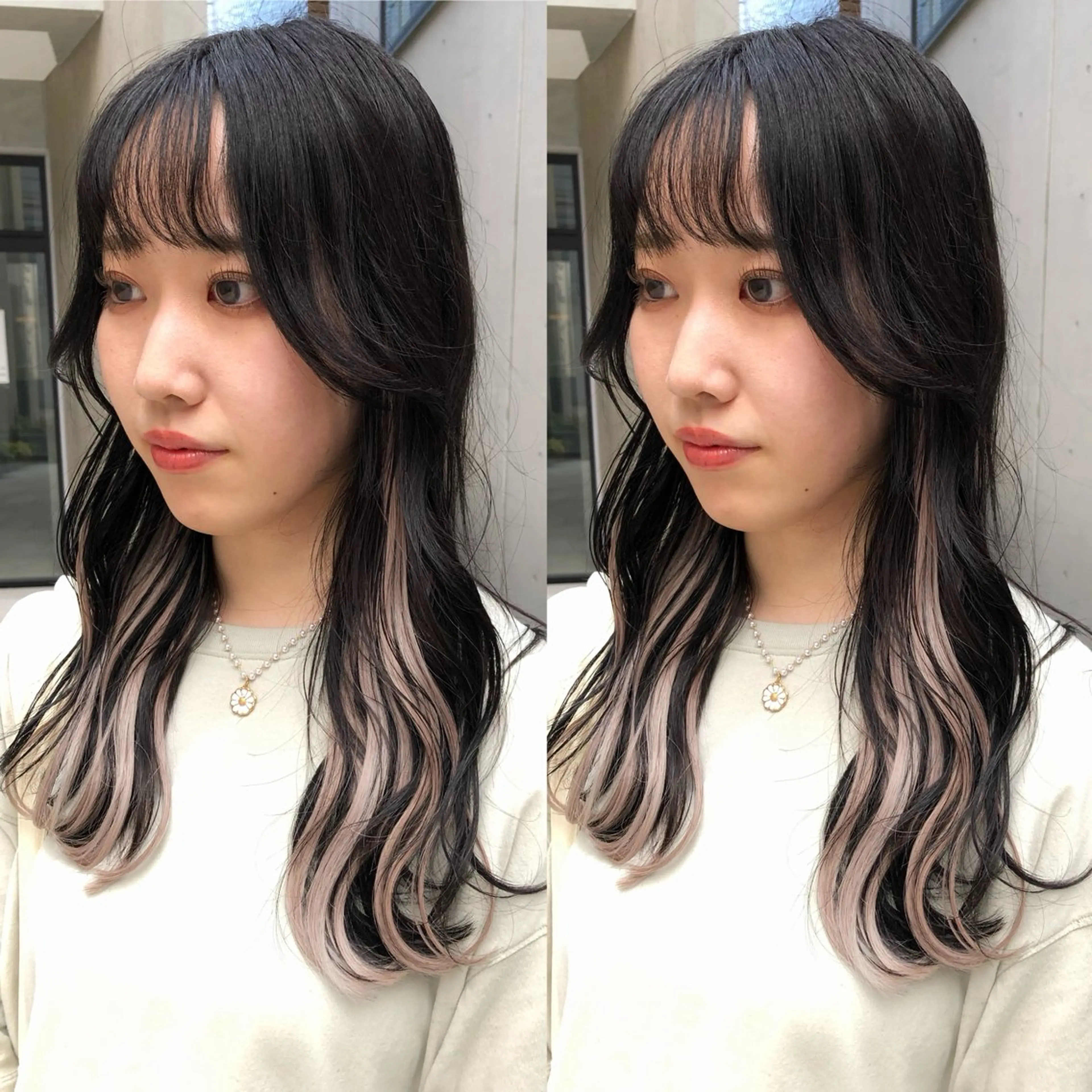 ロング カラー パーマ ヘアアレンジ メンズ シールエクステ メンズインナーカラー ダブルカラー インナーカラー エクステ エクステ 💎髪質改善特化💎 RUITOのヘアスタイル