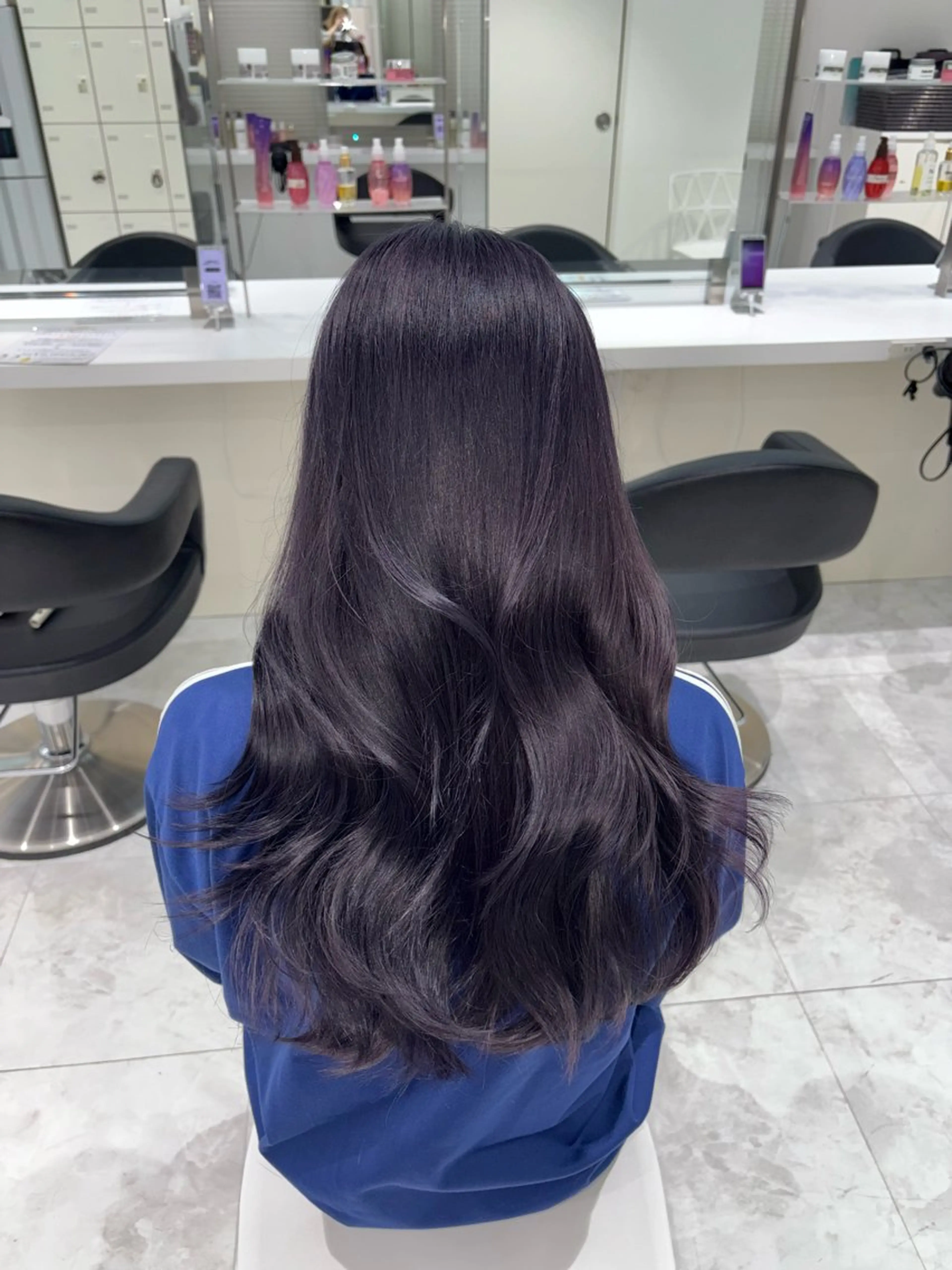 ✨🫐透明感寒色🫐✨赤み消しワンカラー＋オリジナルトリートメント🧸･:*+.の写真