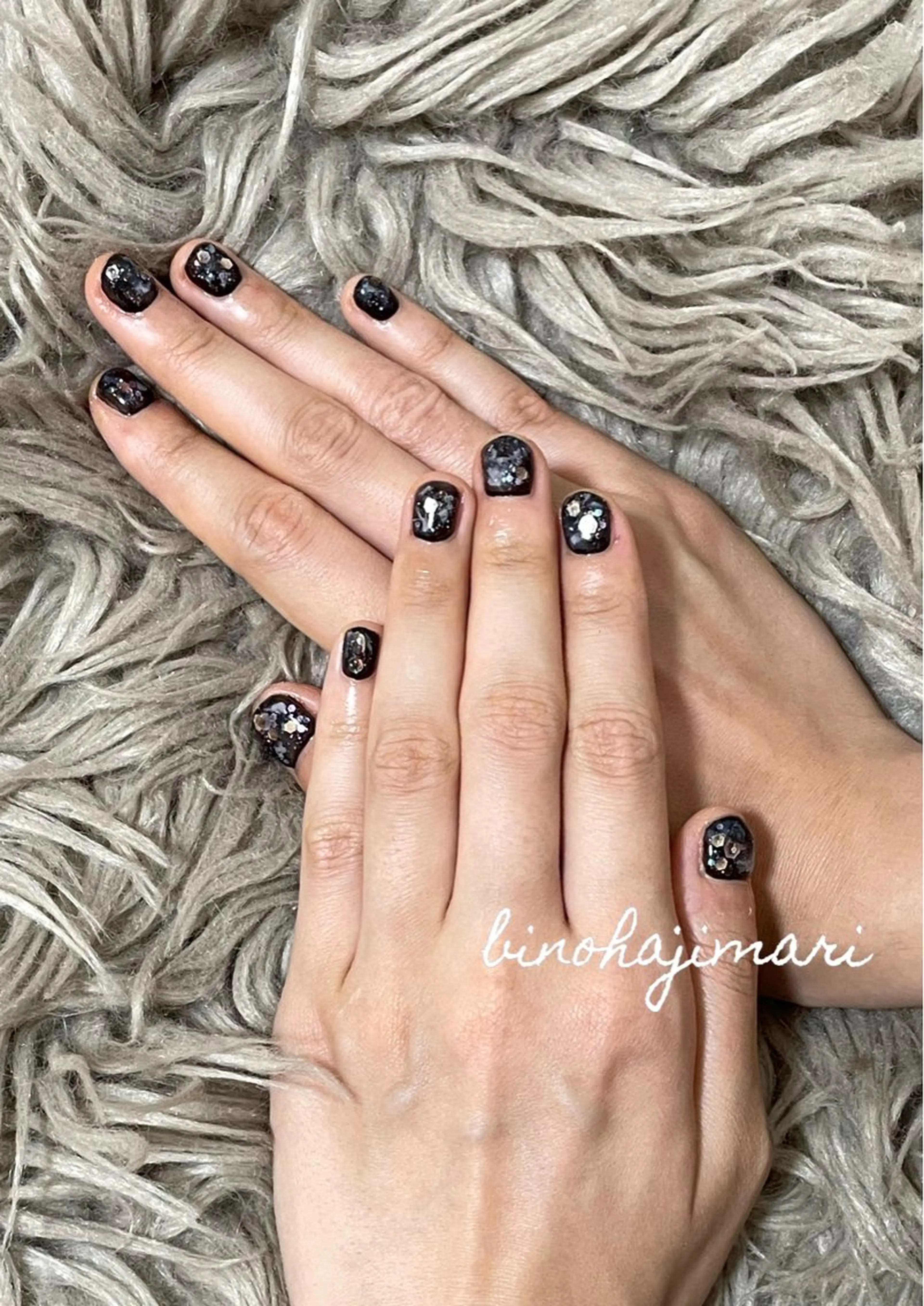 ネイル アートネイル フラッシュネイル ラメ(グリッター) ニュアンスネイル スクエアネイル ♡Bivi♡自爪に 優しいネイルサロンのネイルデザイン