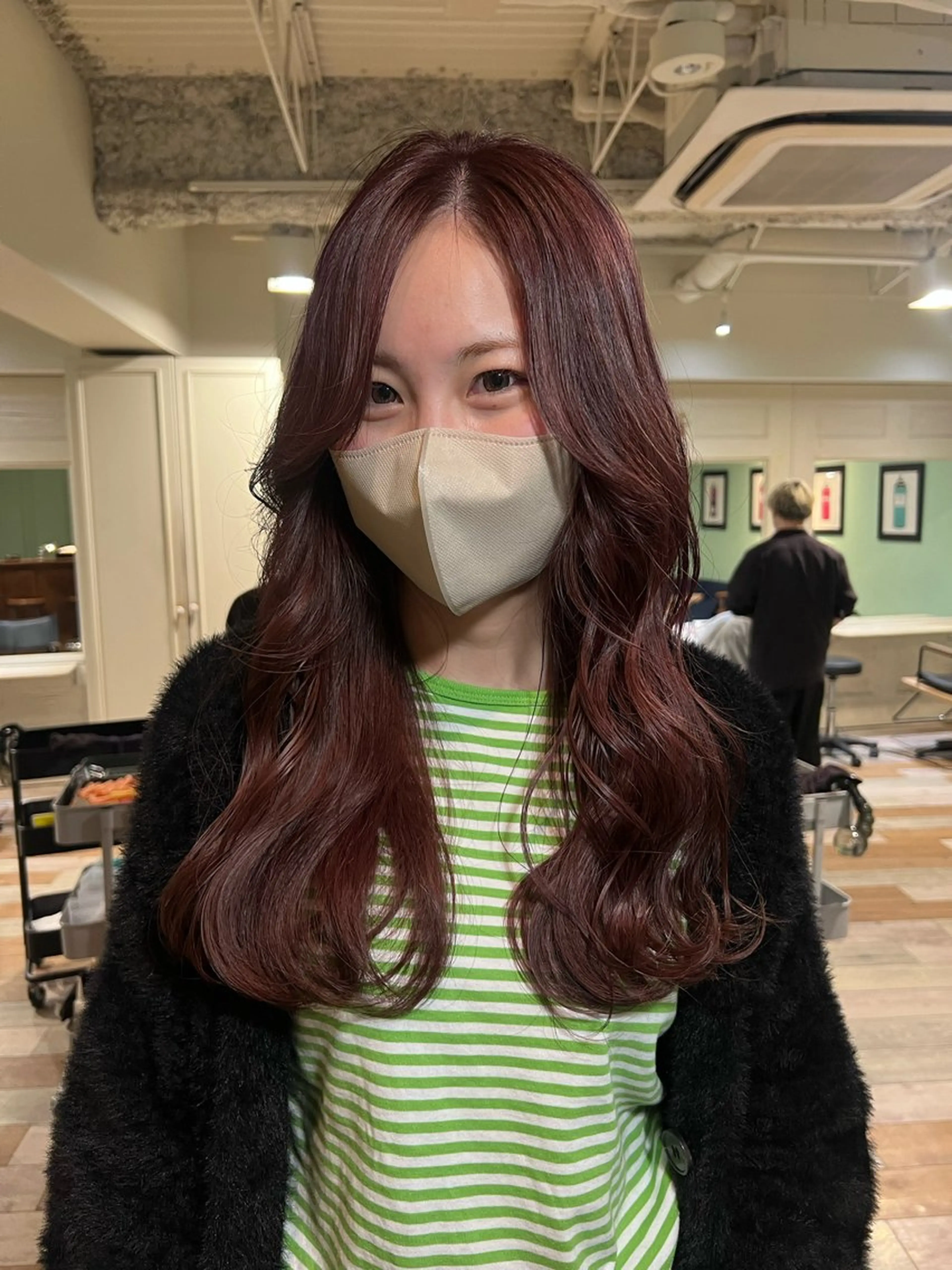 ロング カラー カシス ラベンダーカラー 韓国風ヘア カット ヘアカラー トリートメント 🌈デザインヘア職人 Kaede🌈のヘアスタイル