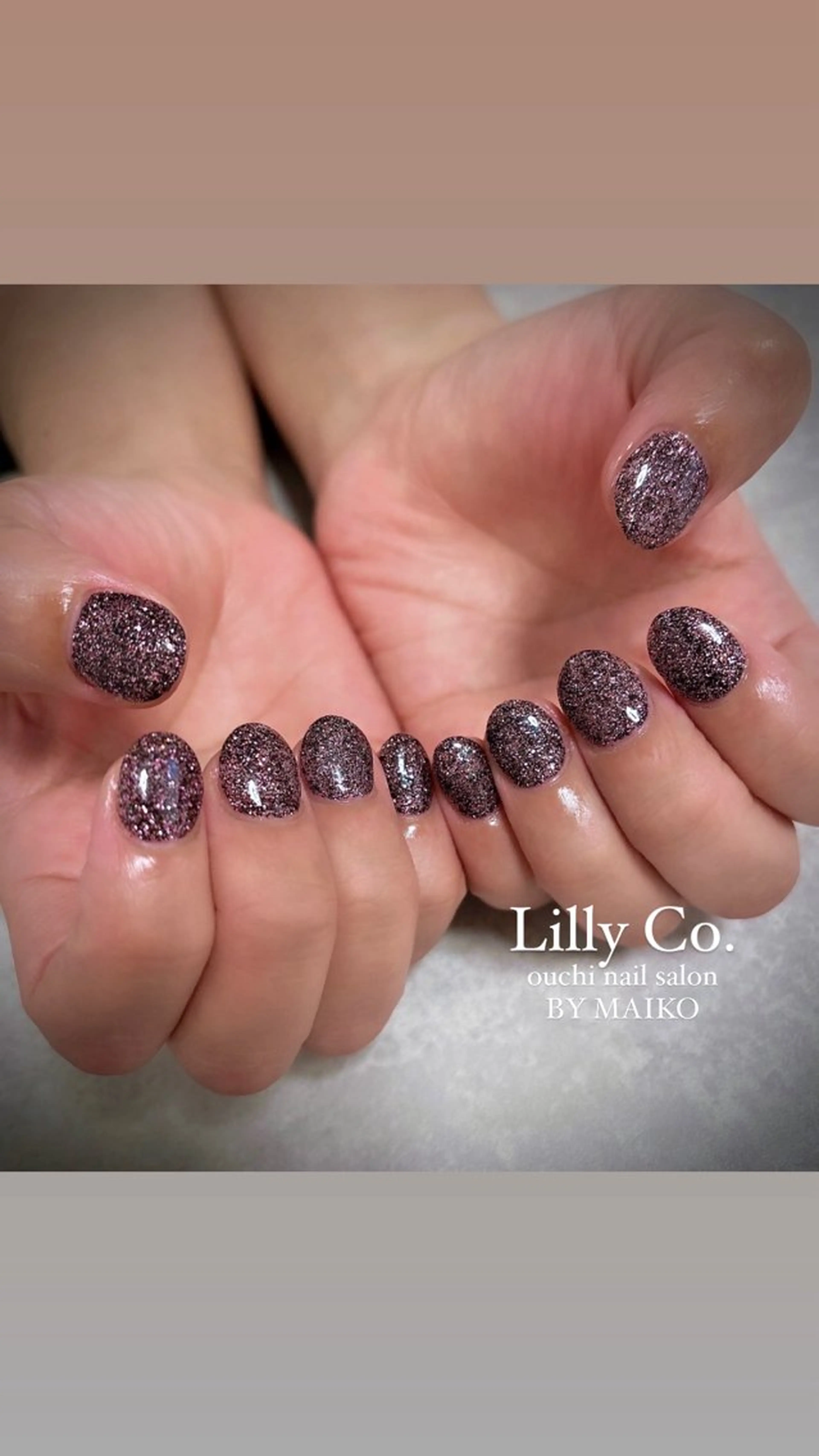 ネイル ラメ(グリッター) ハンドネイル ハンドケア Lilly Co.のネイルデザイン