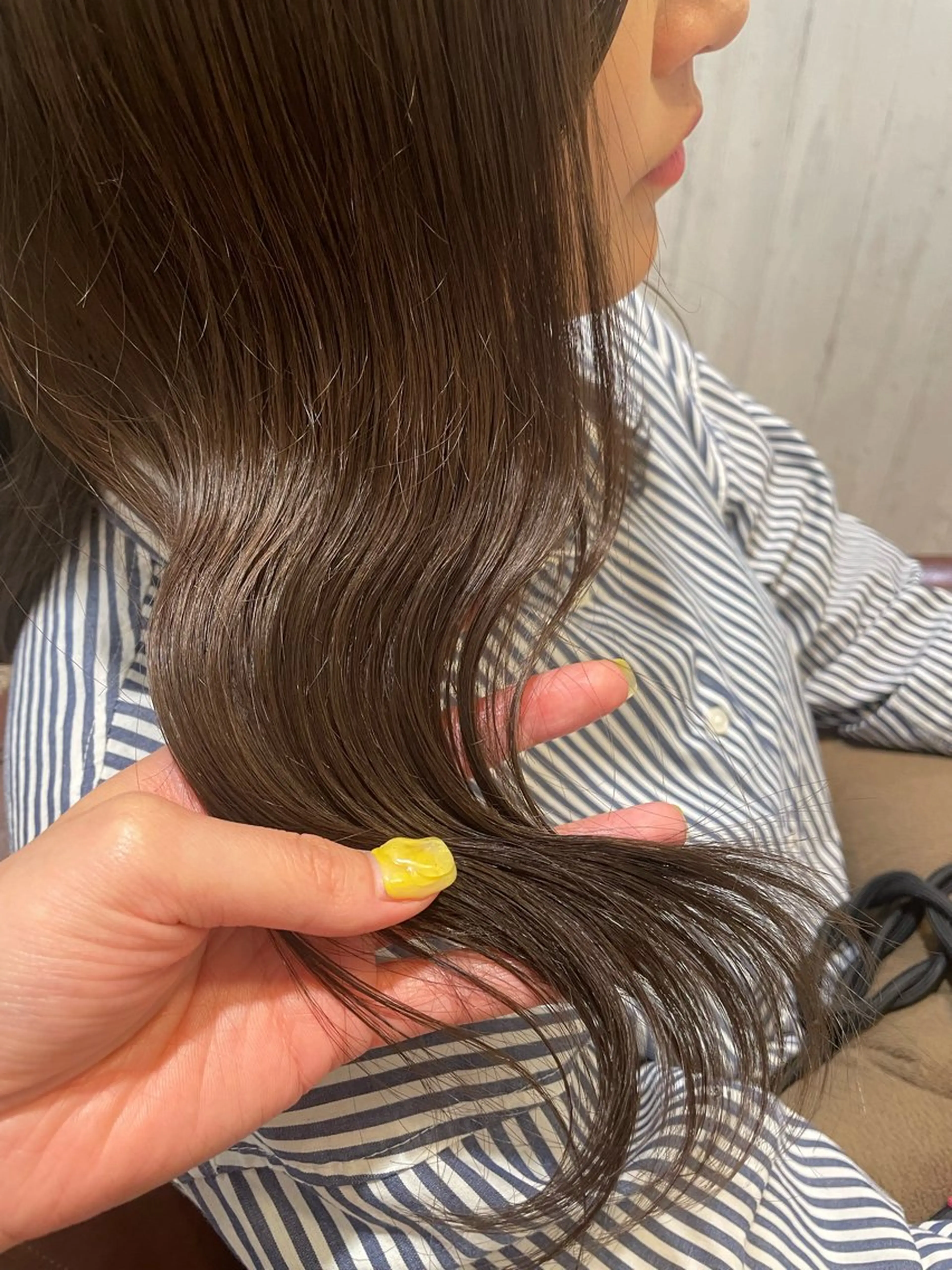 セミロング カラー ブラウンカラー 透明感カラー トリートメント hair salon CAMON.所属・ちば さやのヘアスタイル