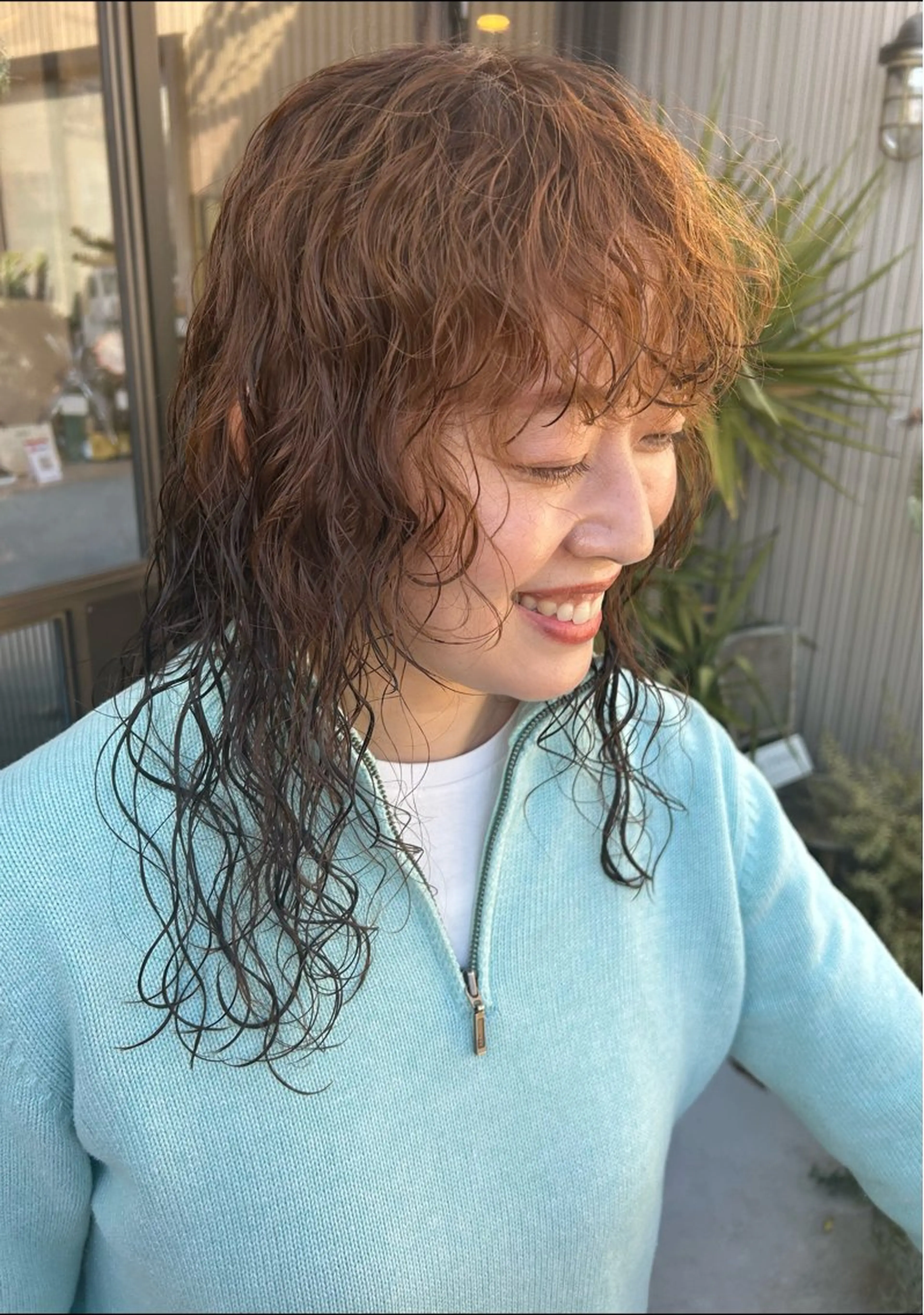 ロング パーマ URU organic hair所属・岸 優都里のヘアスタイル