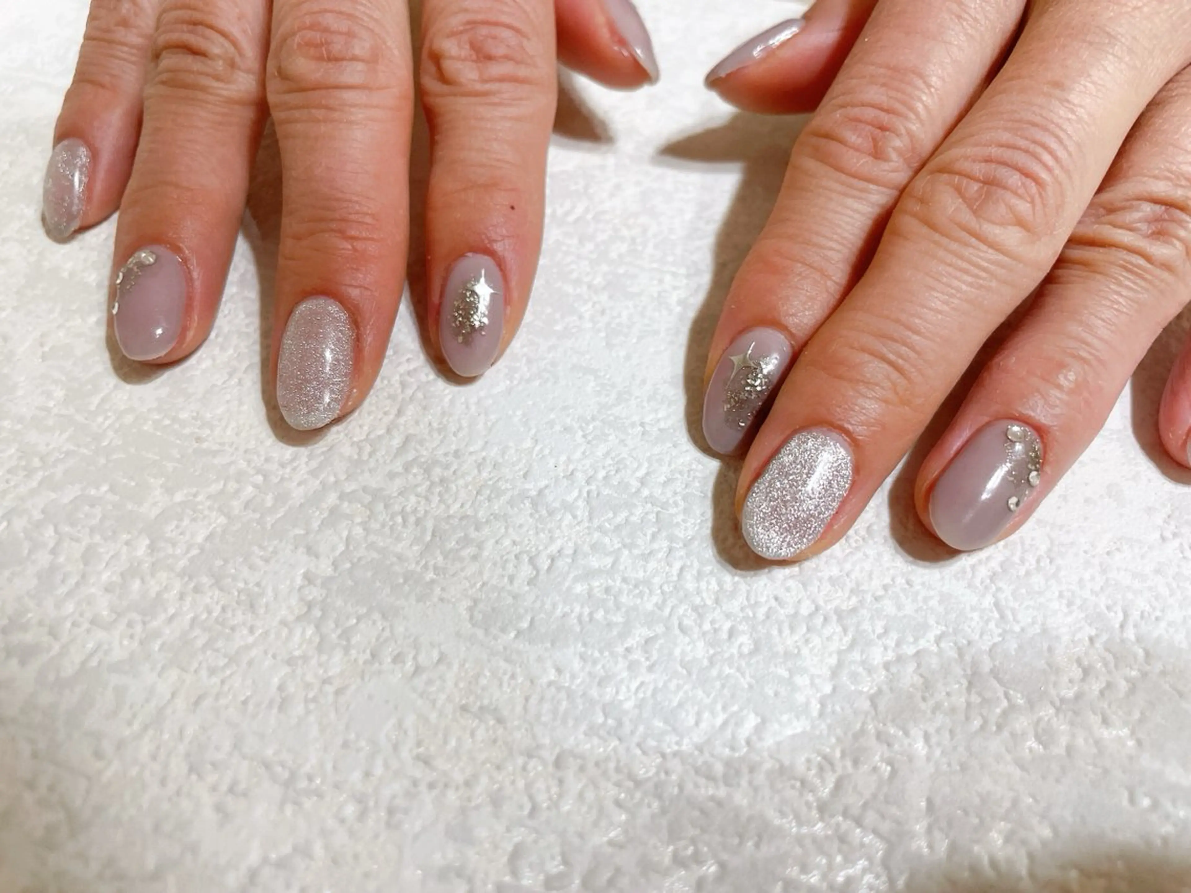 ネイル ジェルネイル 韓国ネイル パラジェル 冬ネイル ハンドネイル kikinail 溝の口のネイルデザイン