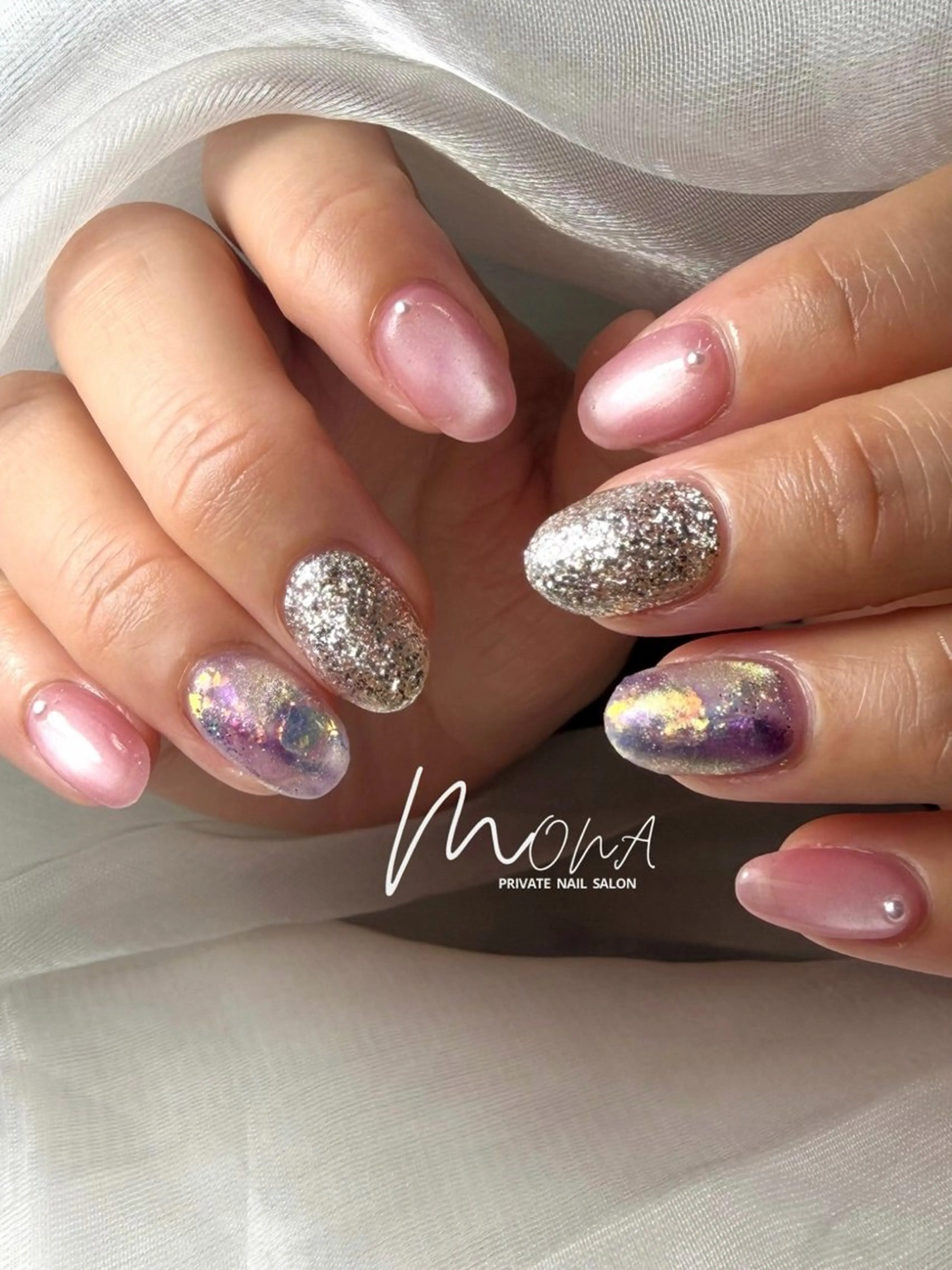 ネイル アートネイル ニュアンスネイル ハンドネイル Nailsalon MONA.のネイルデザイン