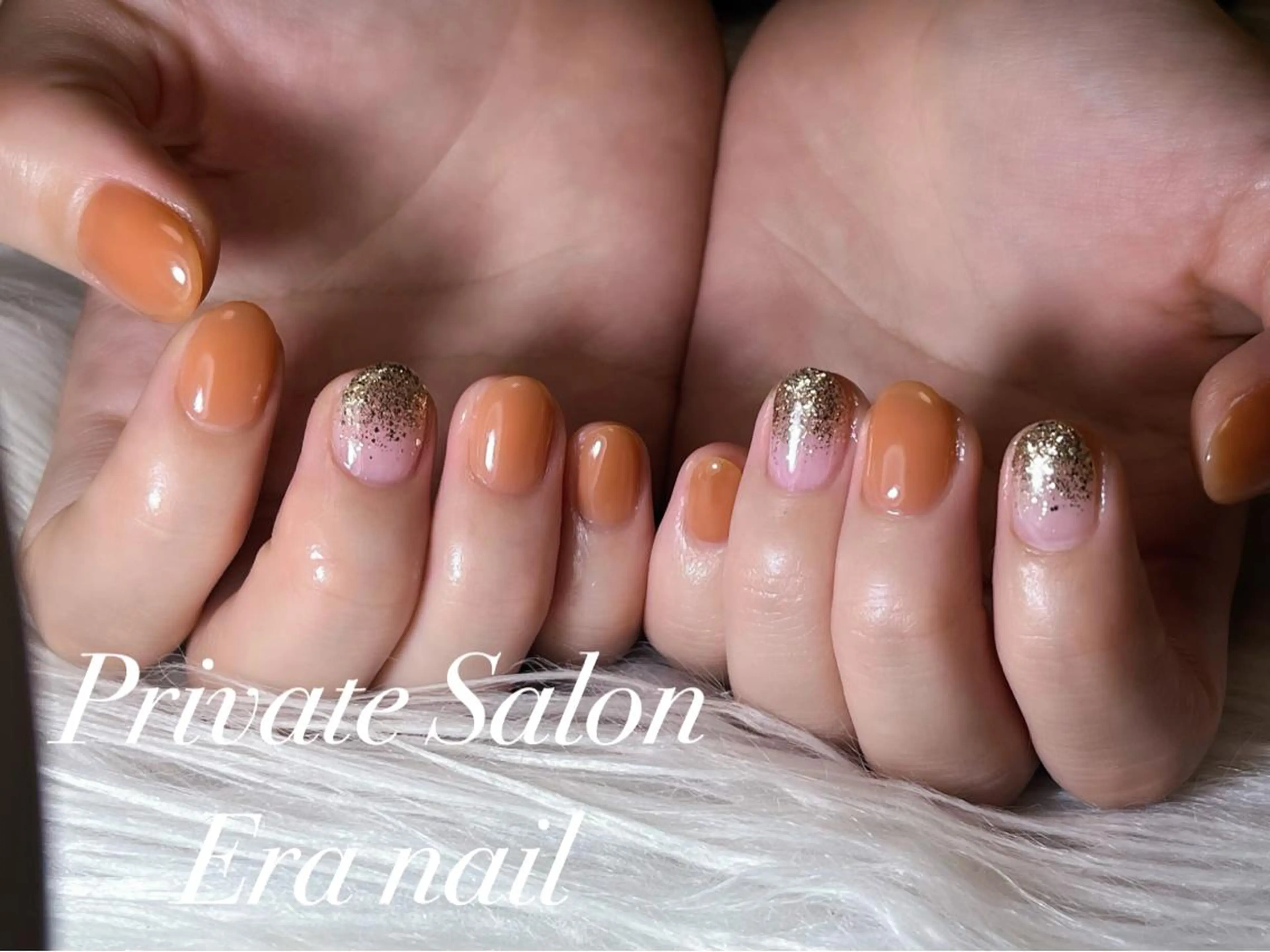 ネイル グラデーション ラメ(グリッター) ラメグラデーション ワンカラーネイル ハンドネイル Era nailのネイルデザイン