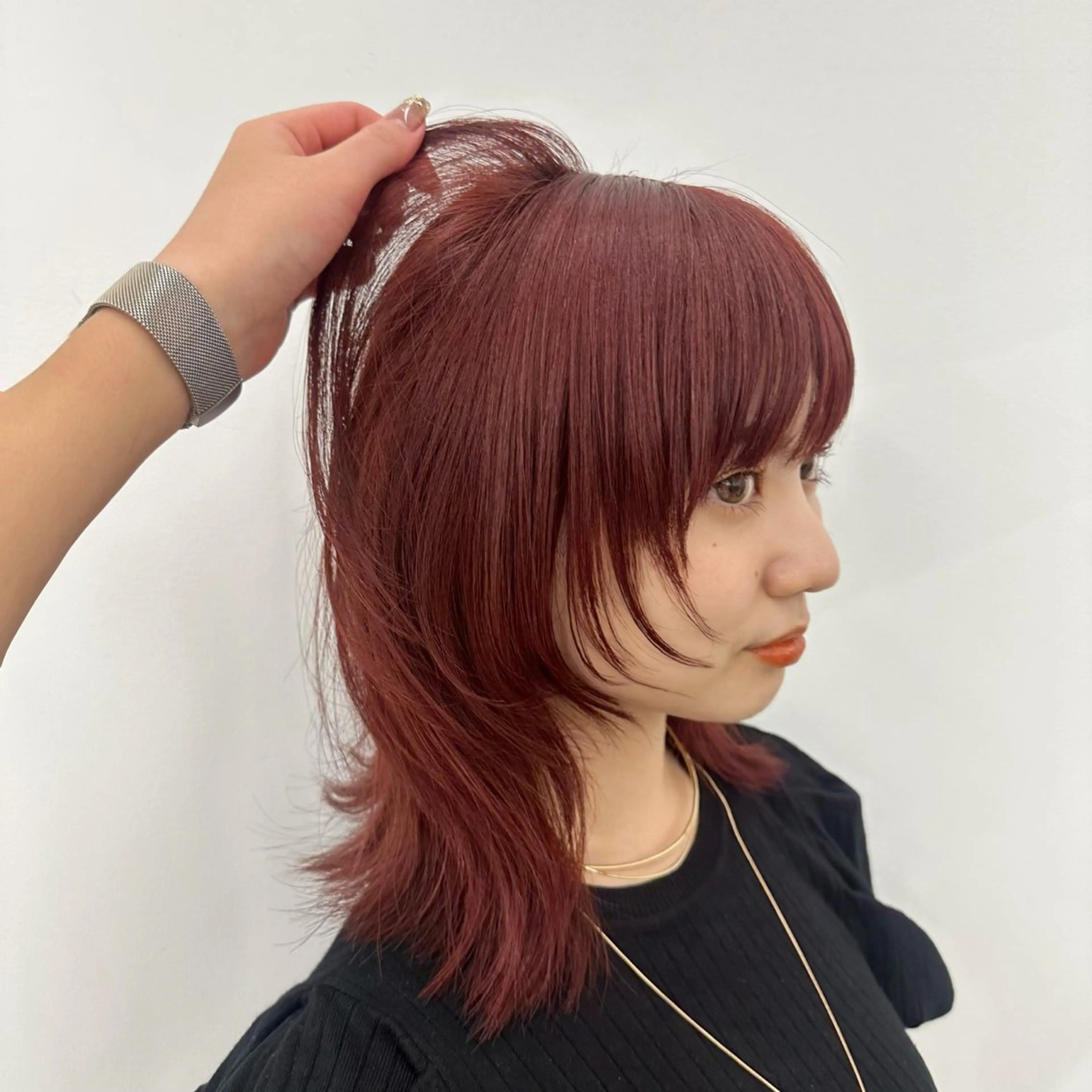 ミディアム カラー 顔まわりカット/艶髪 カラー✨けいとのヘアスタイル