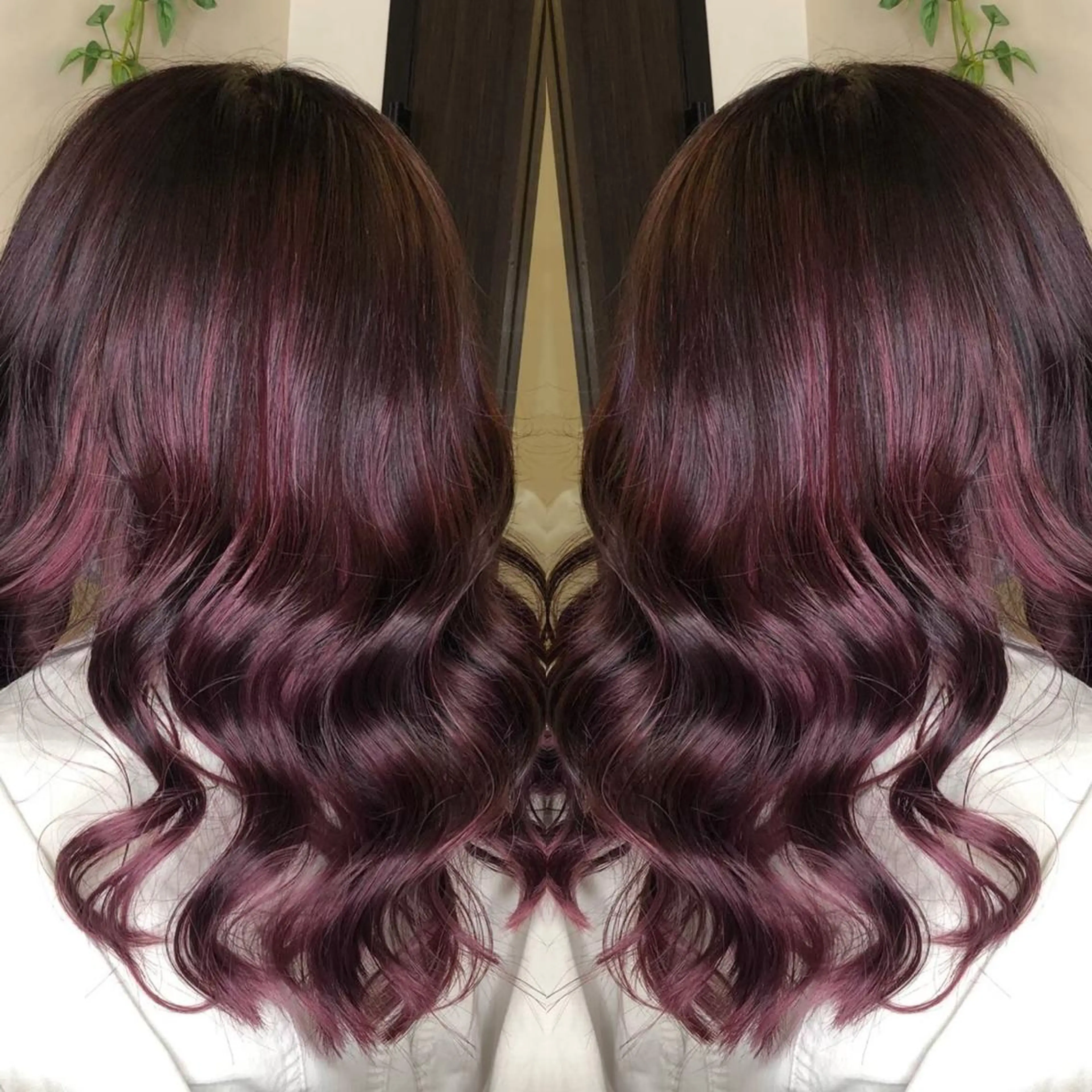 ミディアム カラー バイオレットカラー 韓国🇰🇷 ✂︎hair 内田愛のヘアスタイル