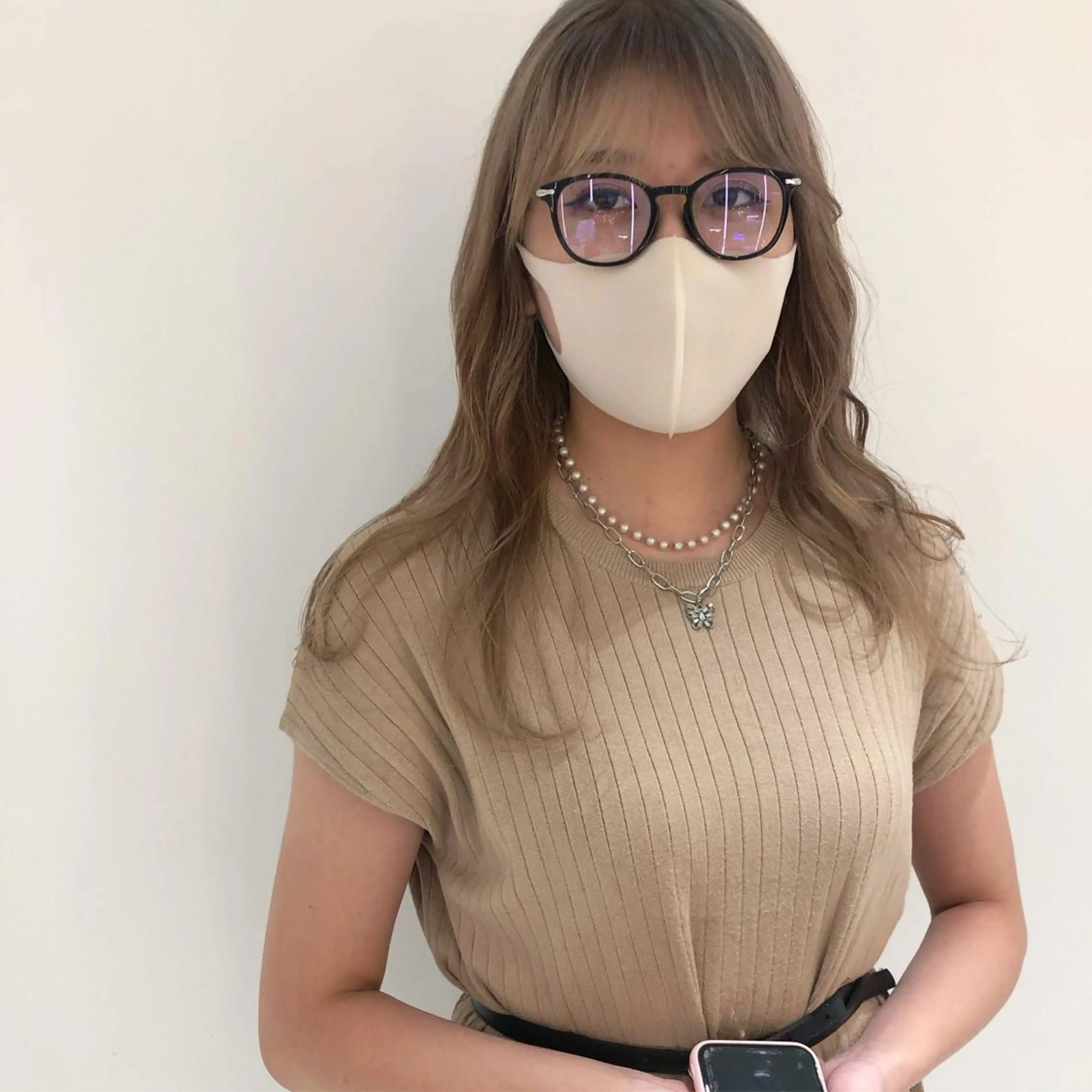 セミロング カラー ベージュカラー イルミナカラー 古屋 花織のヘアスタイル