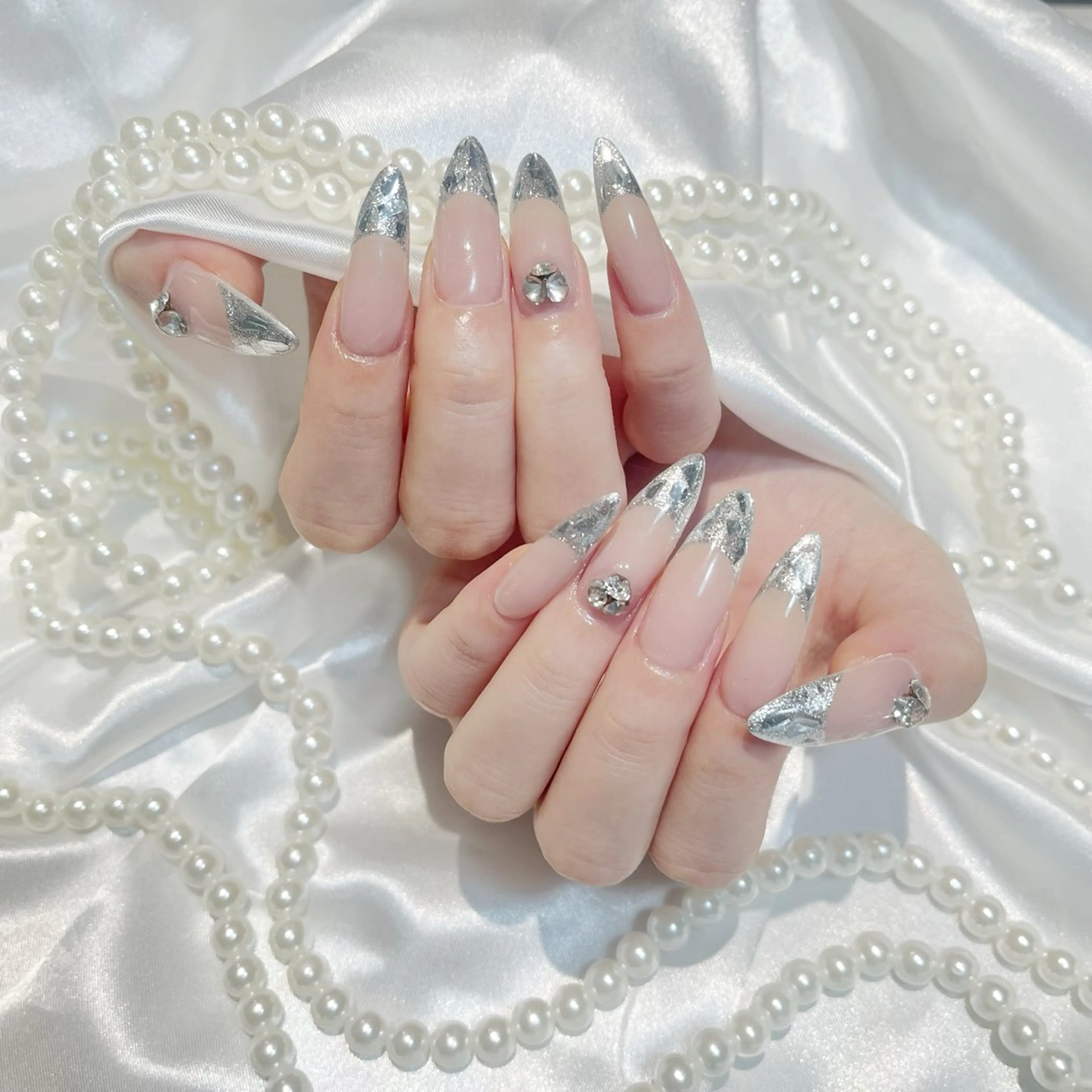 🉐期間限定🉐オフなし⭐️チップ長さだし持ち込みデザイン120分+パーツつけ放題の写真