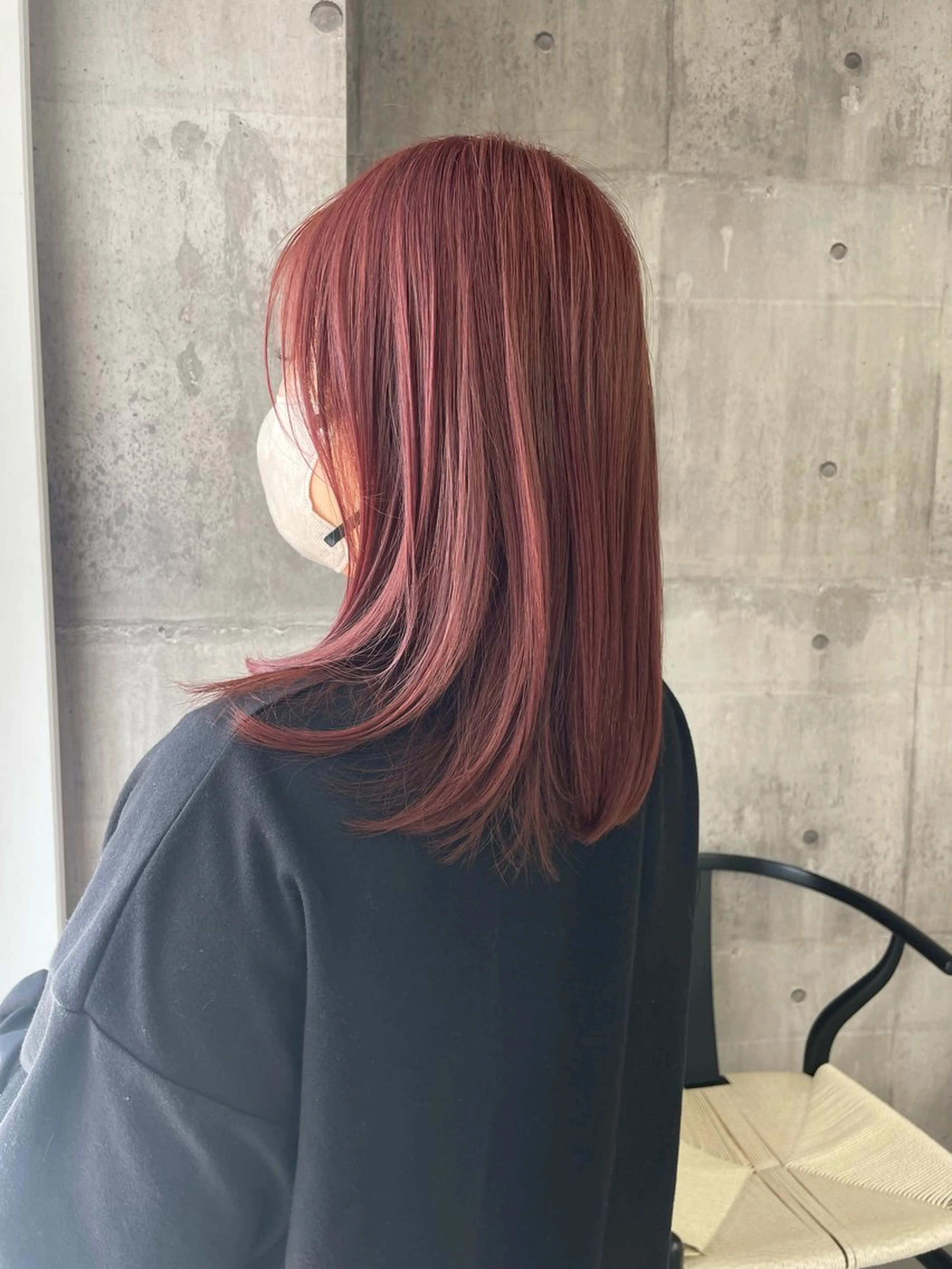 セミロング カラー ブリーチ ダブルカラー ブリーチなしカラー ピンクカラー 錦 茉李 @lm.mari03のヘアスタイル