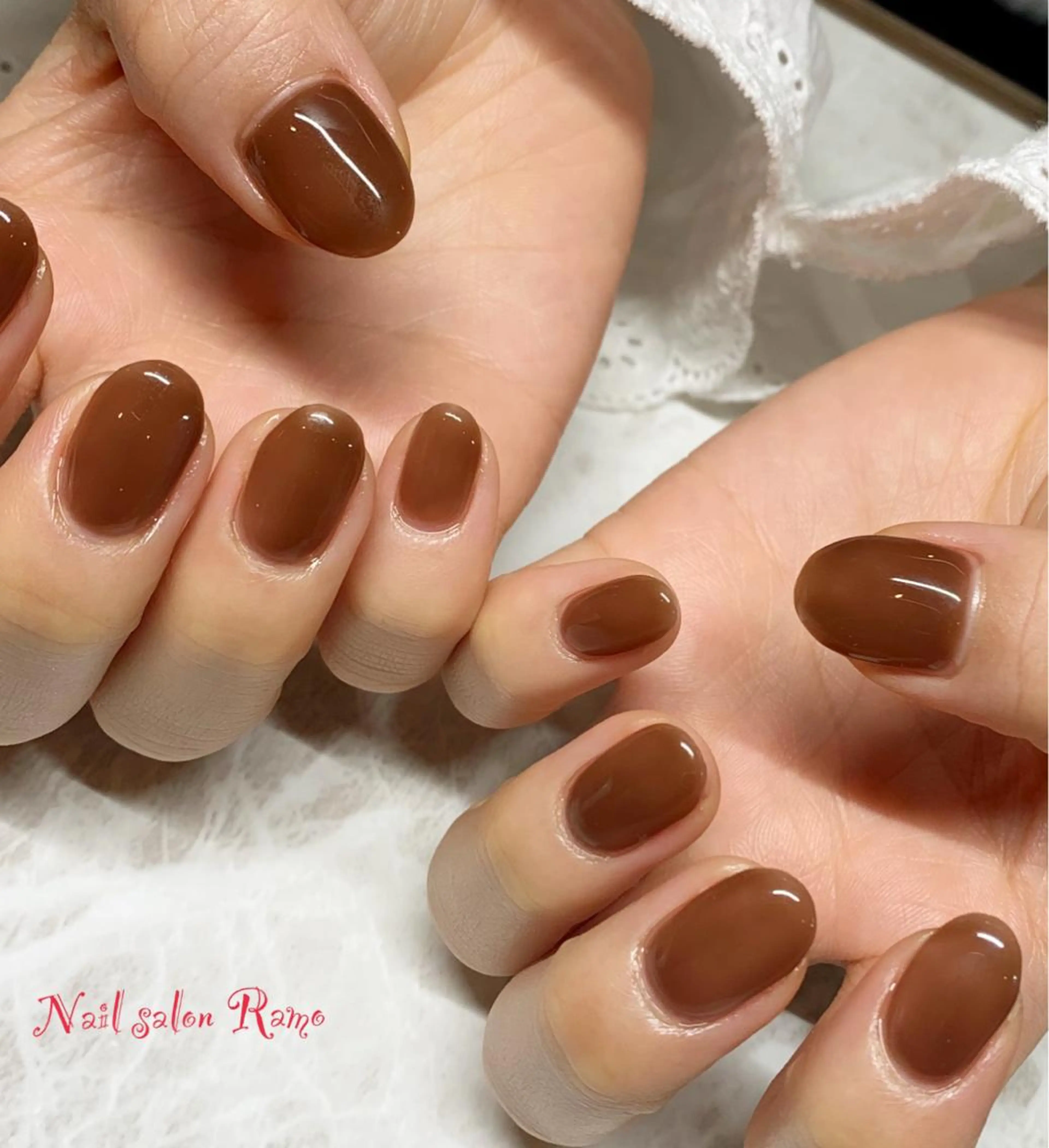 ネイル アートネイル ブルー クリアネイル ジェルネイル ワンカラーネイル Nail salon Ramo所属・松田 祥子のネイルデザイン