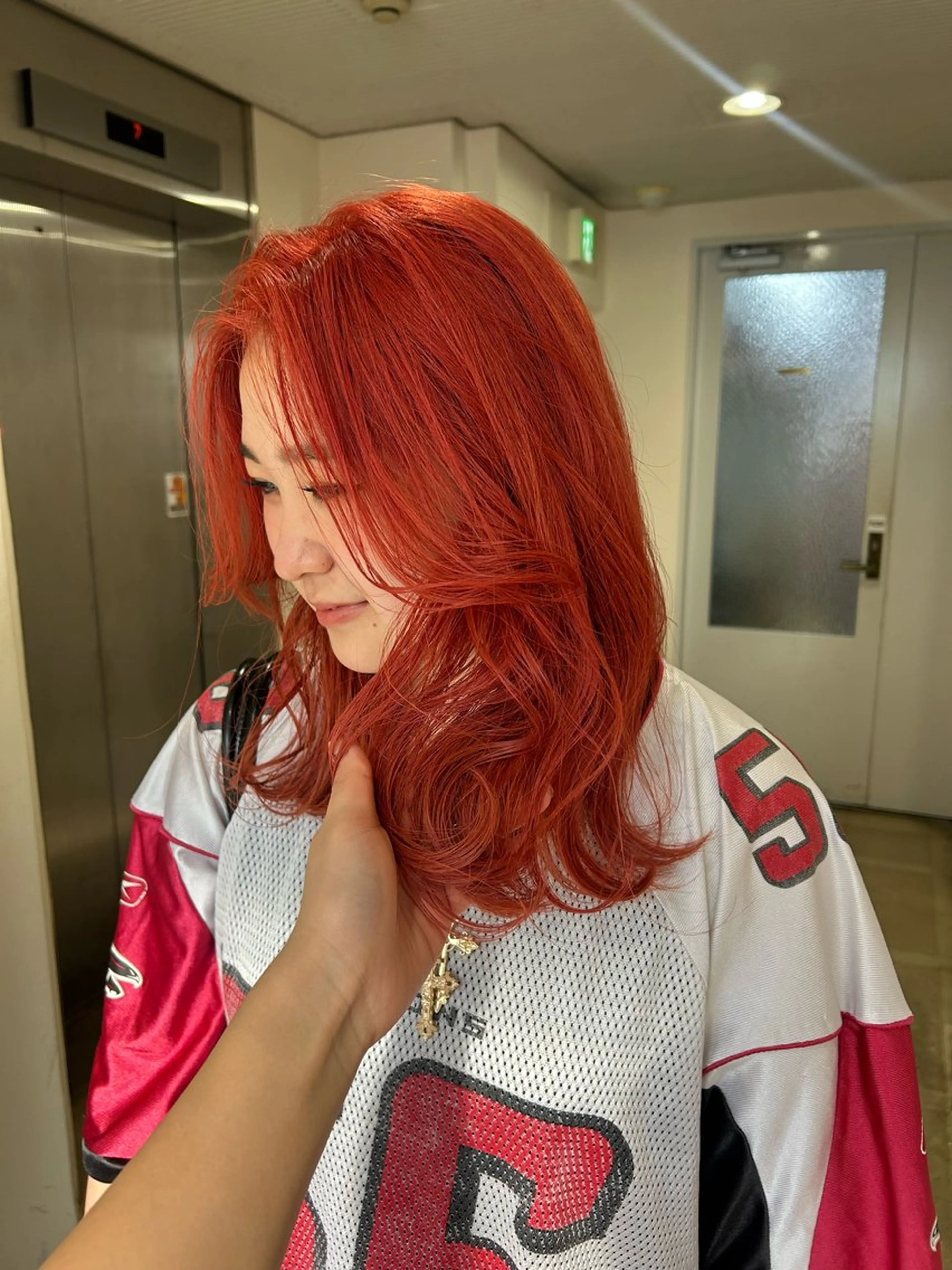 セミロング レイヤー/暖色カラー /似合わせ/Moeのヘアスタイル