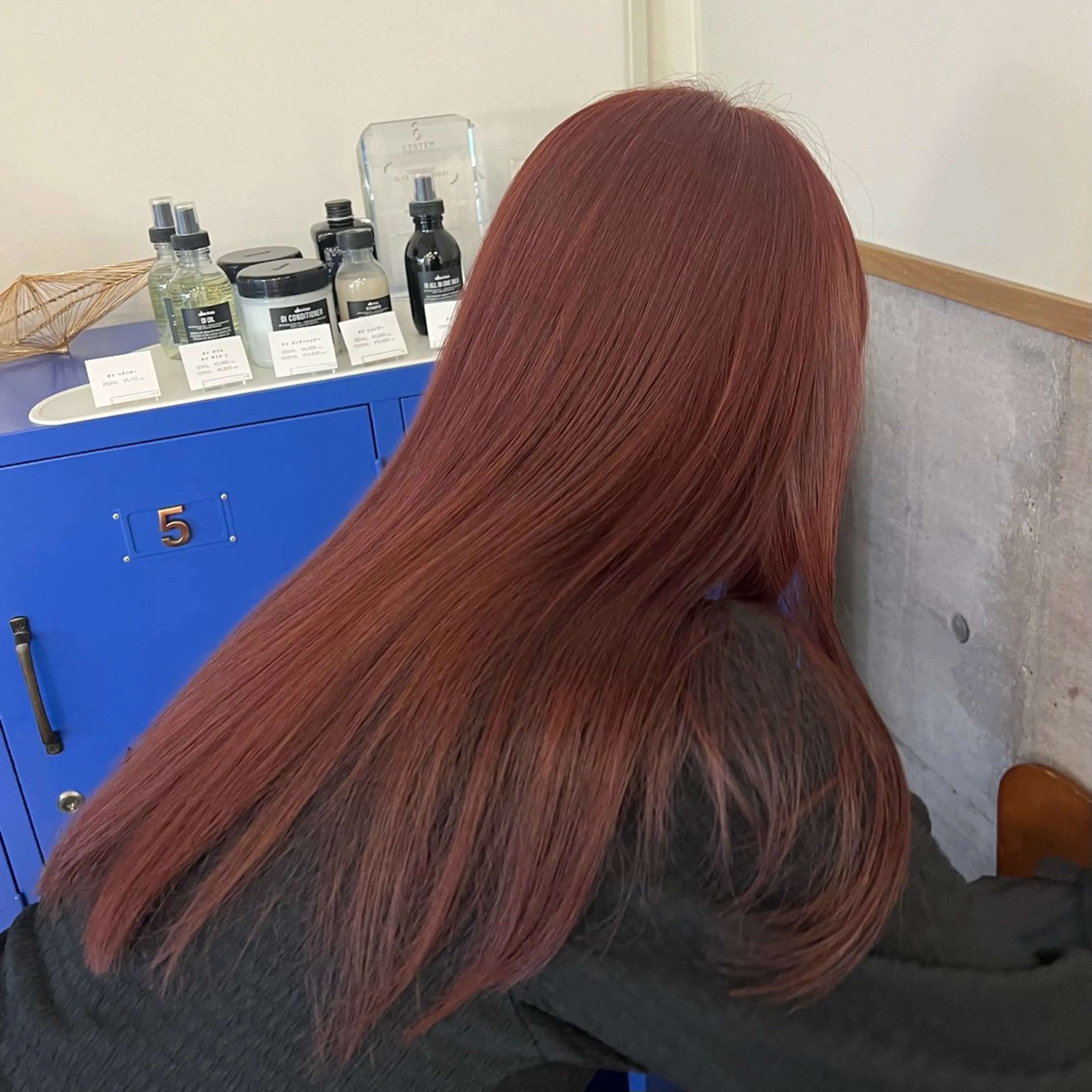 カラー ブラウンカラー レッドカラー イシイ ハルナ 🤍のヘアスタイル