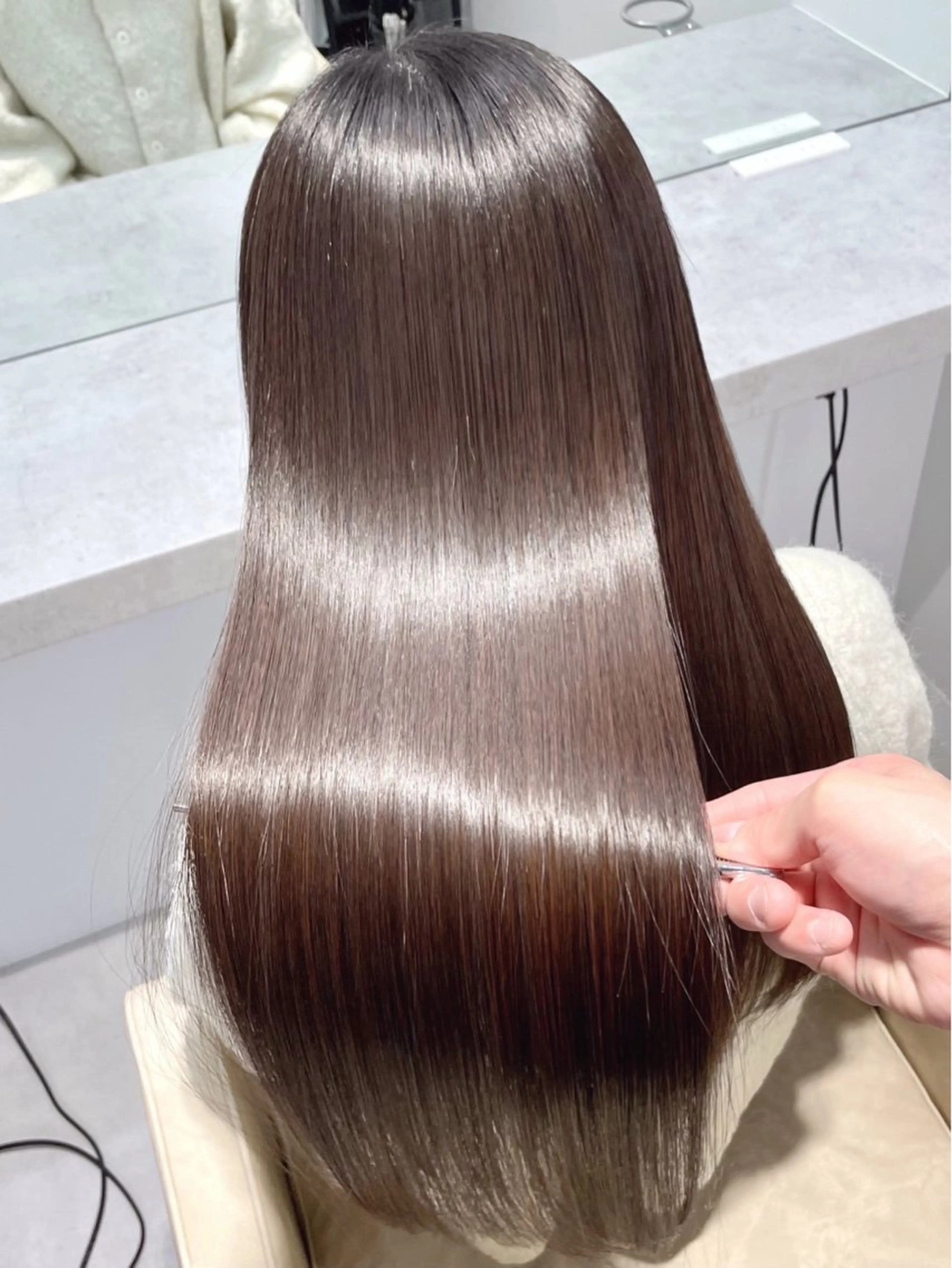 ロング 美髪改善ストレート/ 植村友哉のヘアスタイル