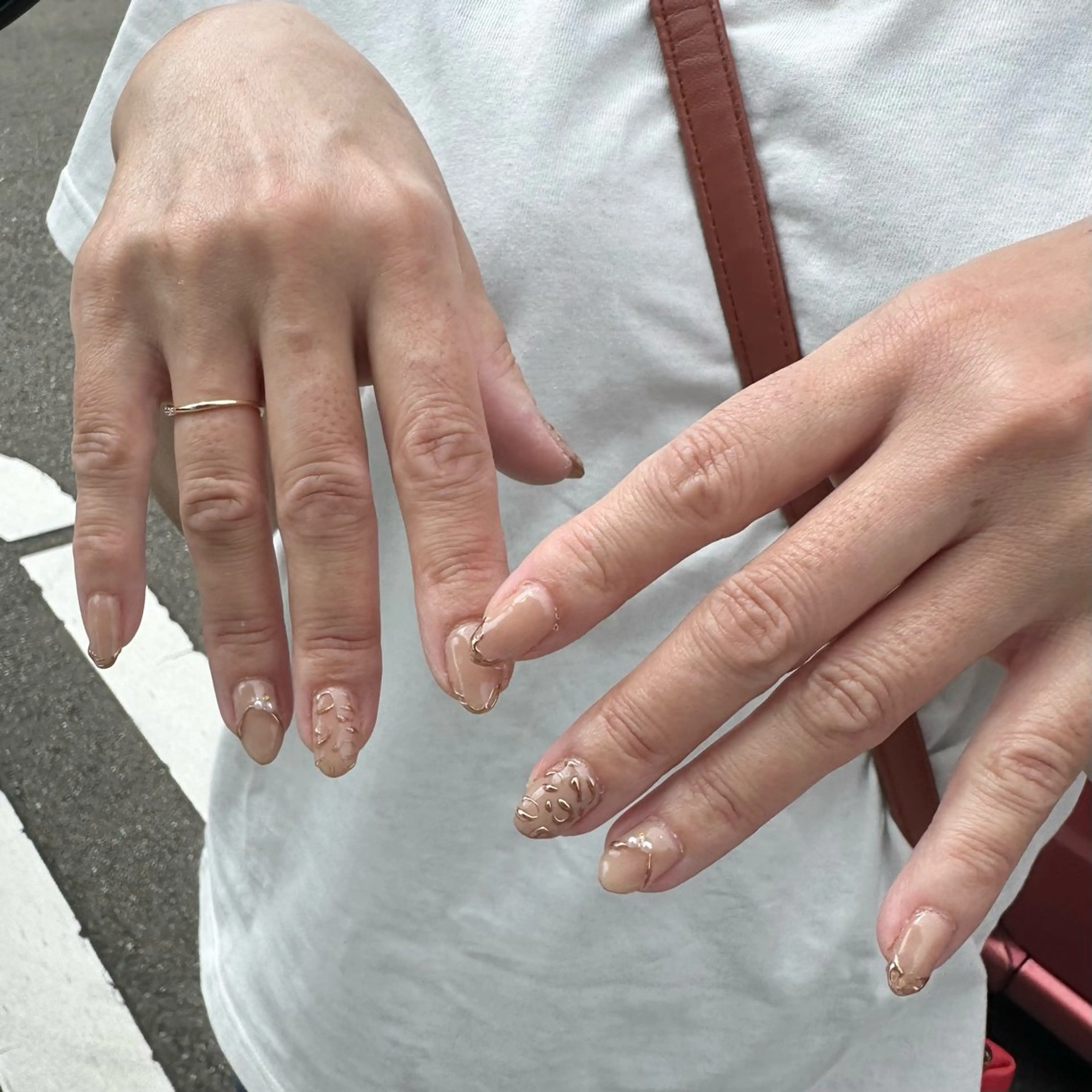 ネイル アートネイル ゴールド ハンドネイル niko nailのネイルデザイン