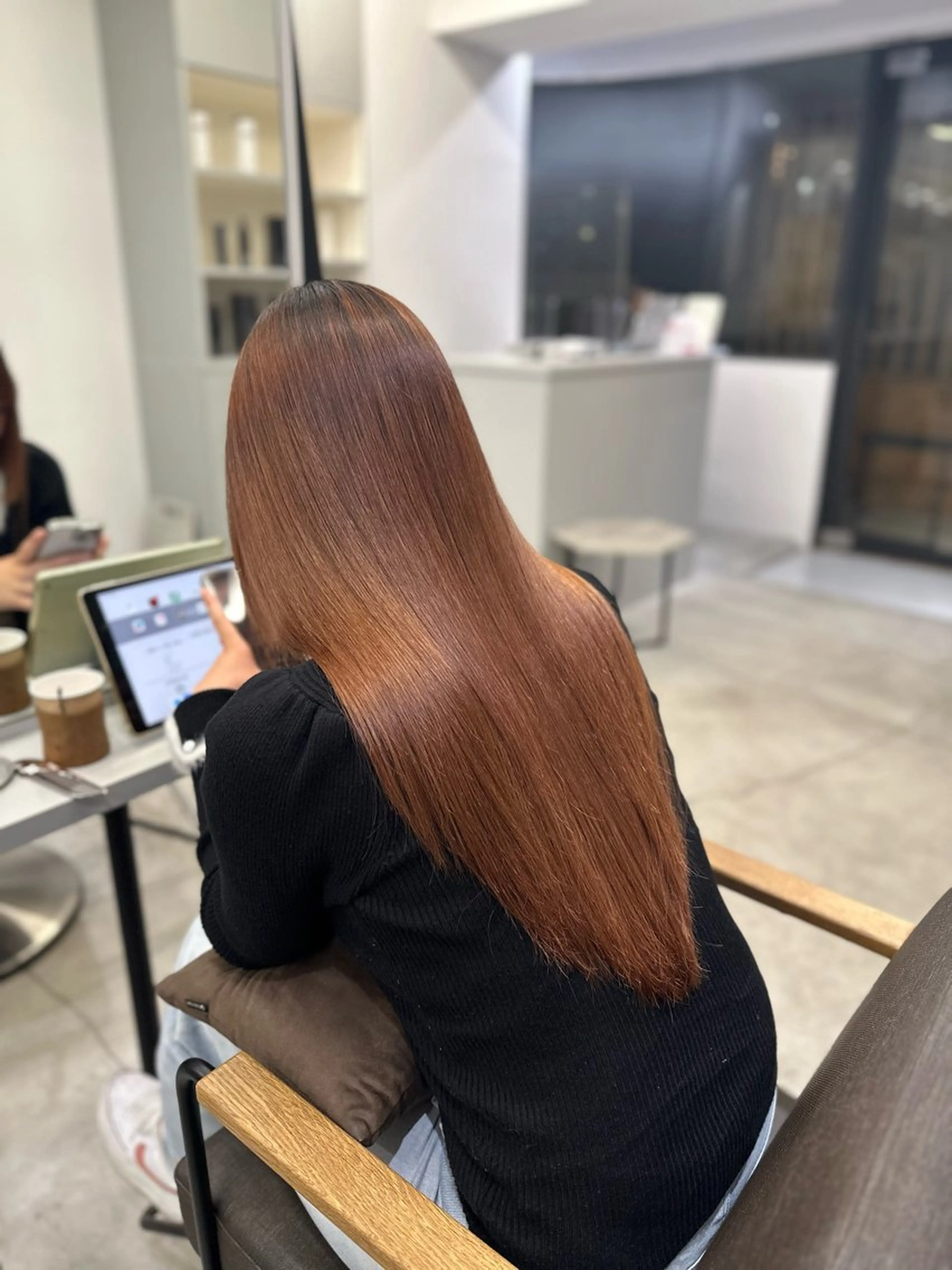 ロング パーマ 縮毛矯正 ハイトーンカラー が絶対可愛い✨泰聖✨のヘアスタイル